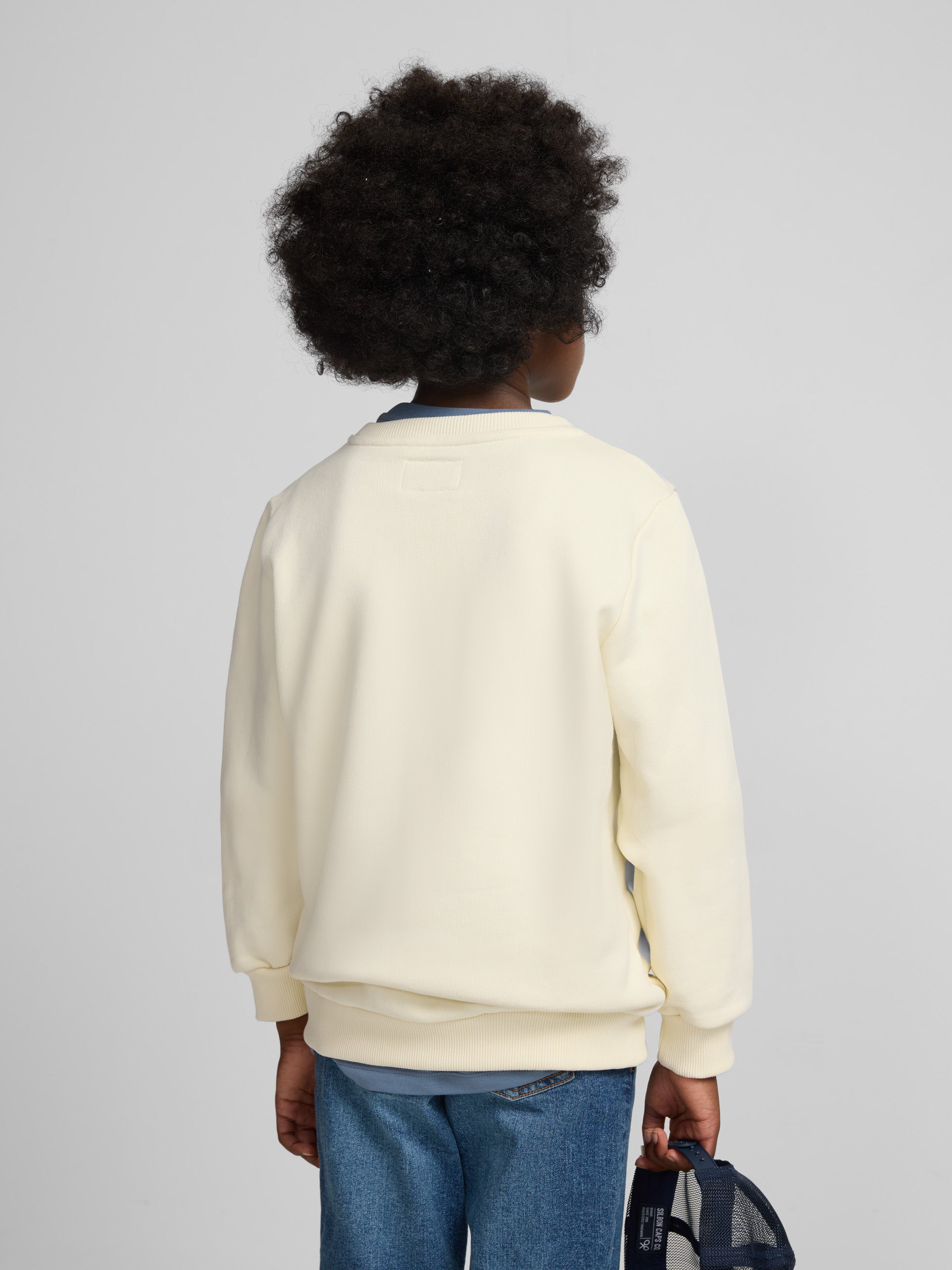 Sudadera kids raqueta media crema