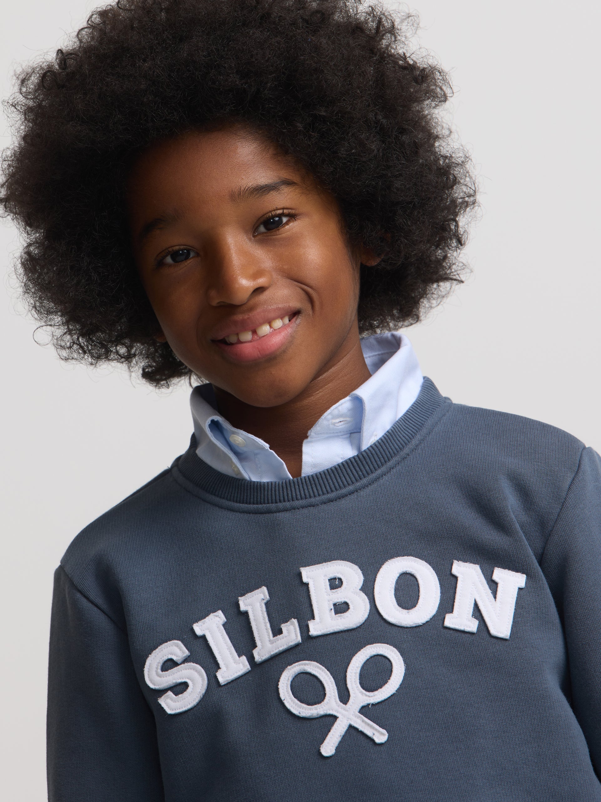 Sweatshirt kids raquete meia azul-marinho