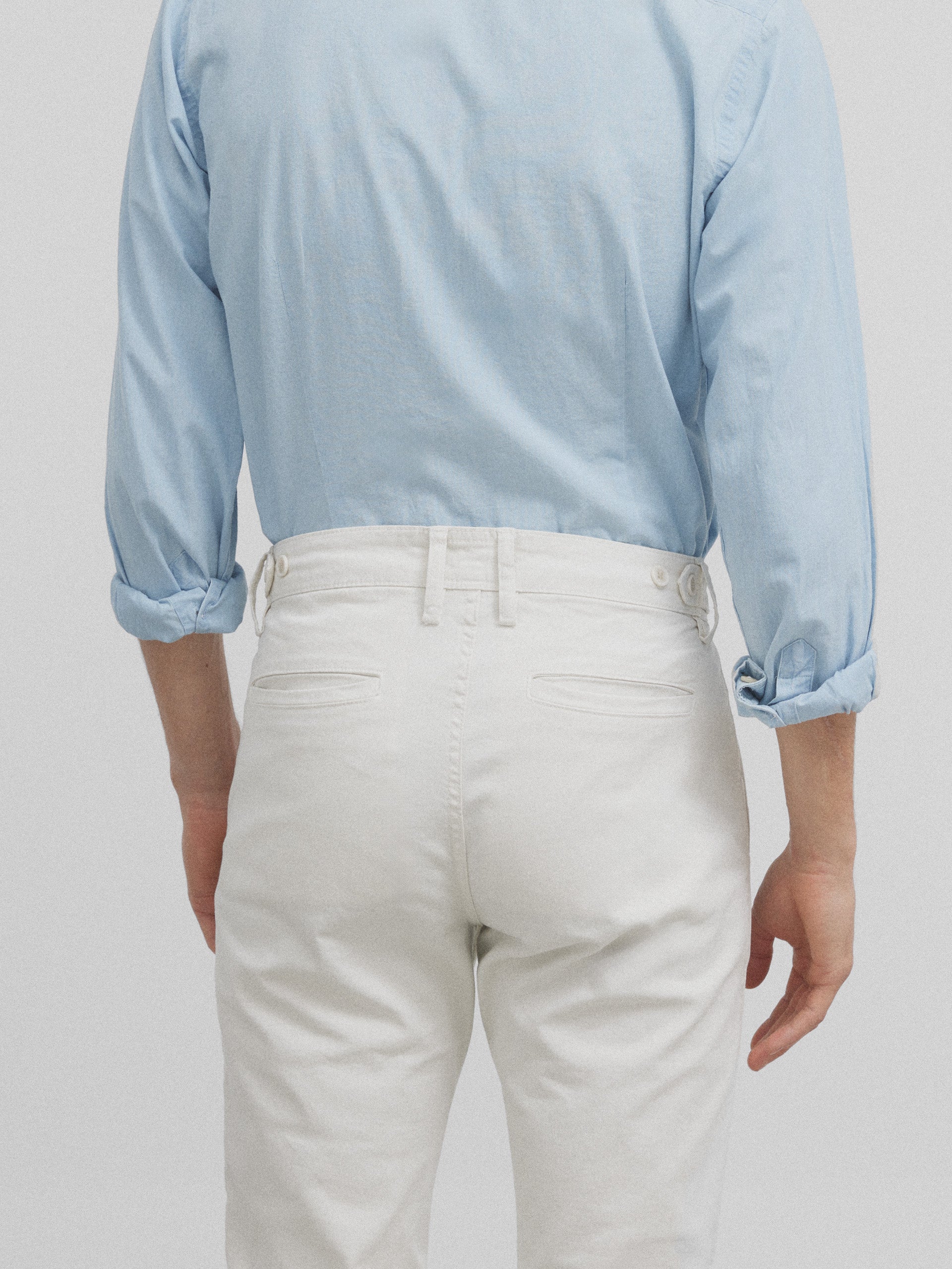 Pantalon sport chino plissé beige clair