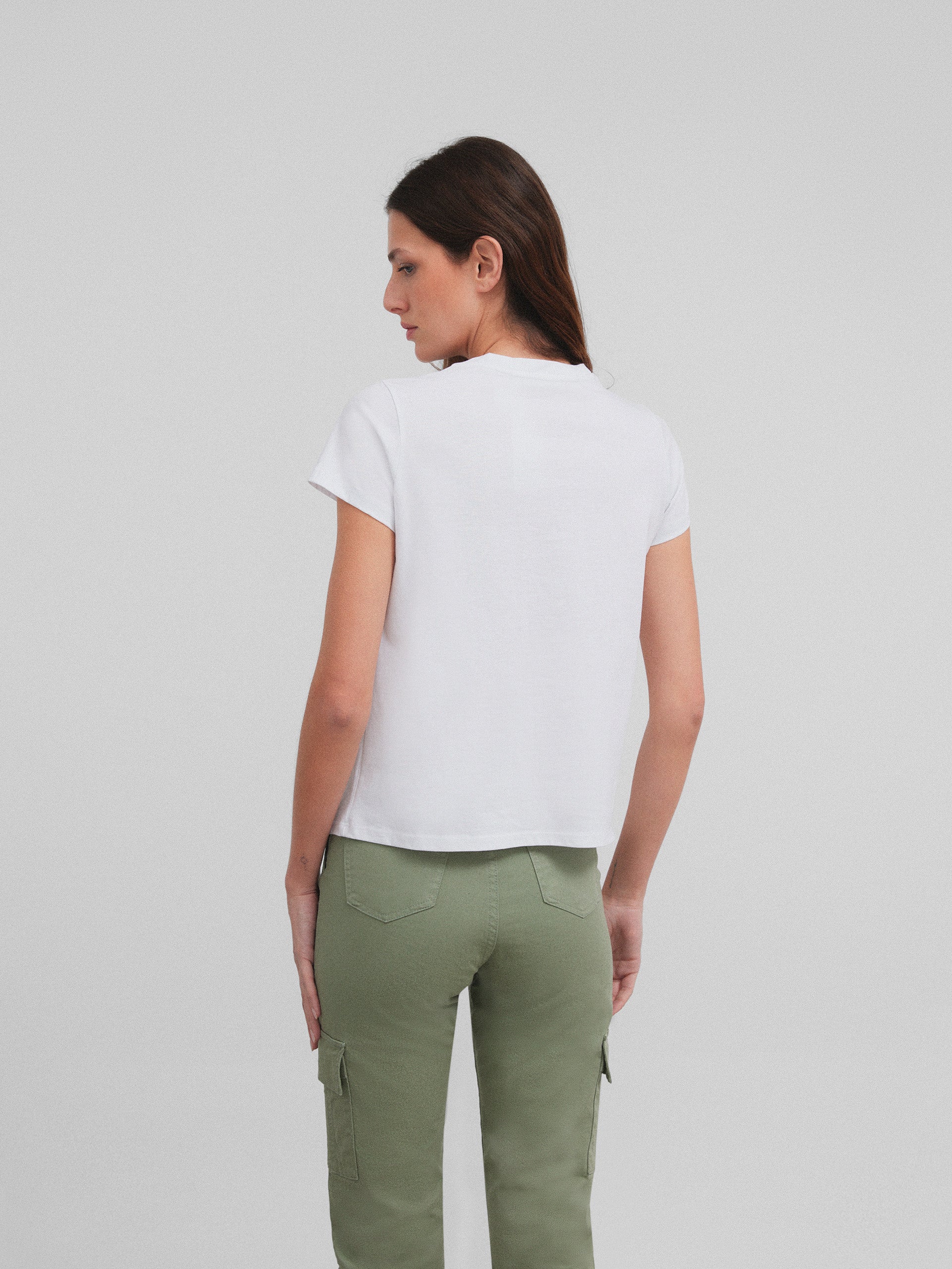 T-shirt femme imprimé blanc