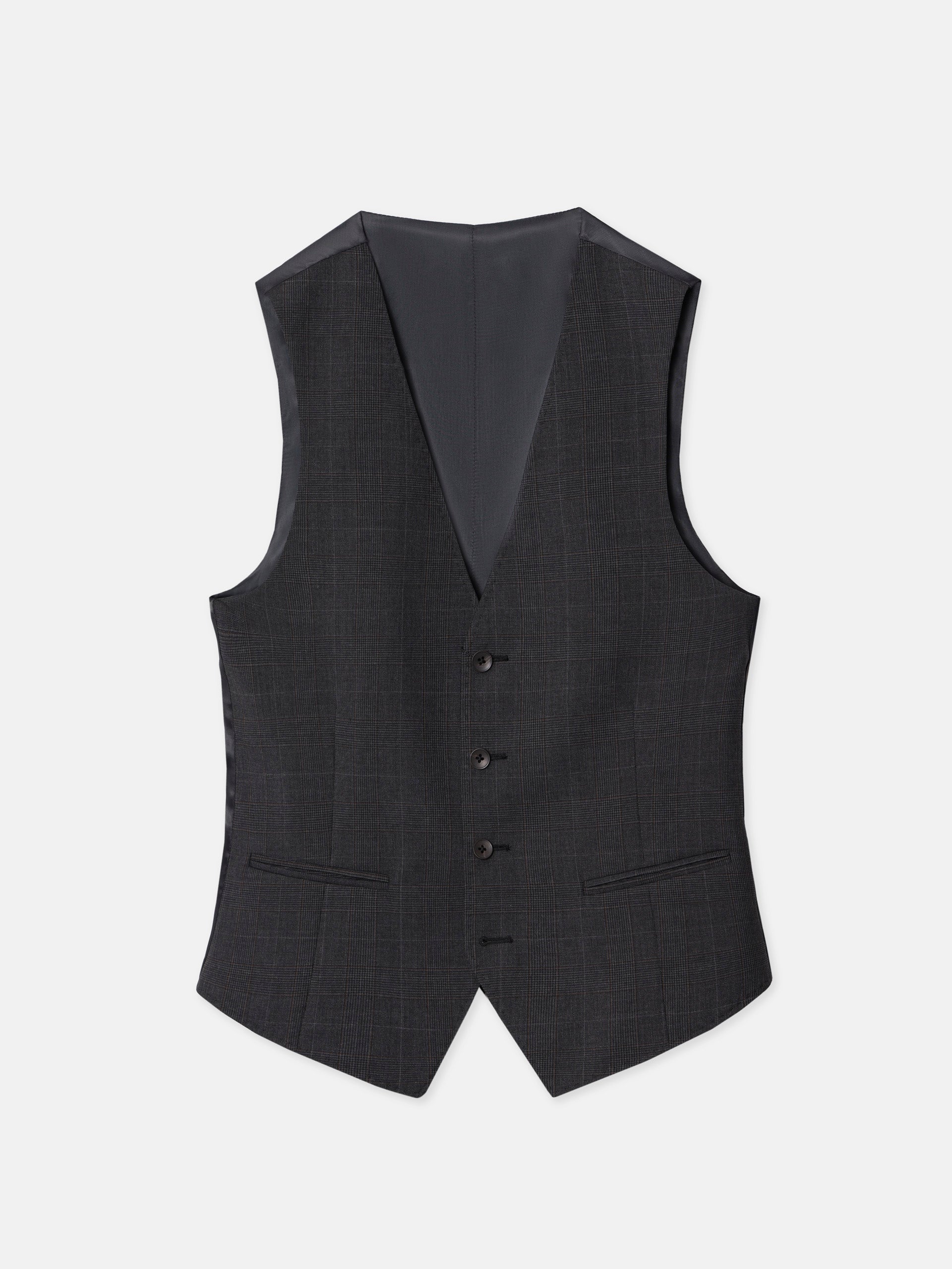 Chaleco traje principe de gales gris