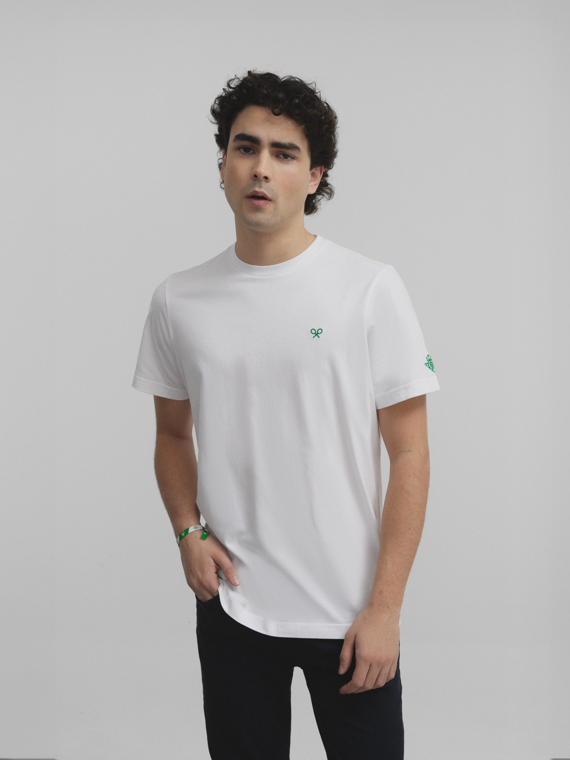 Camiseta raqueta trasera silbon betis blanca