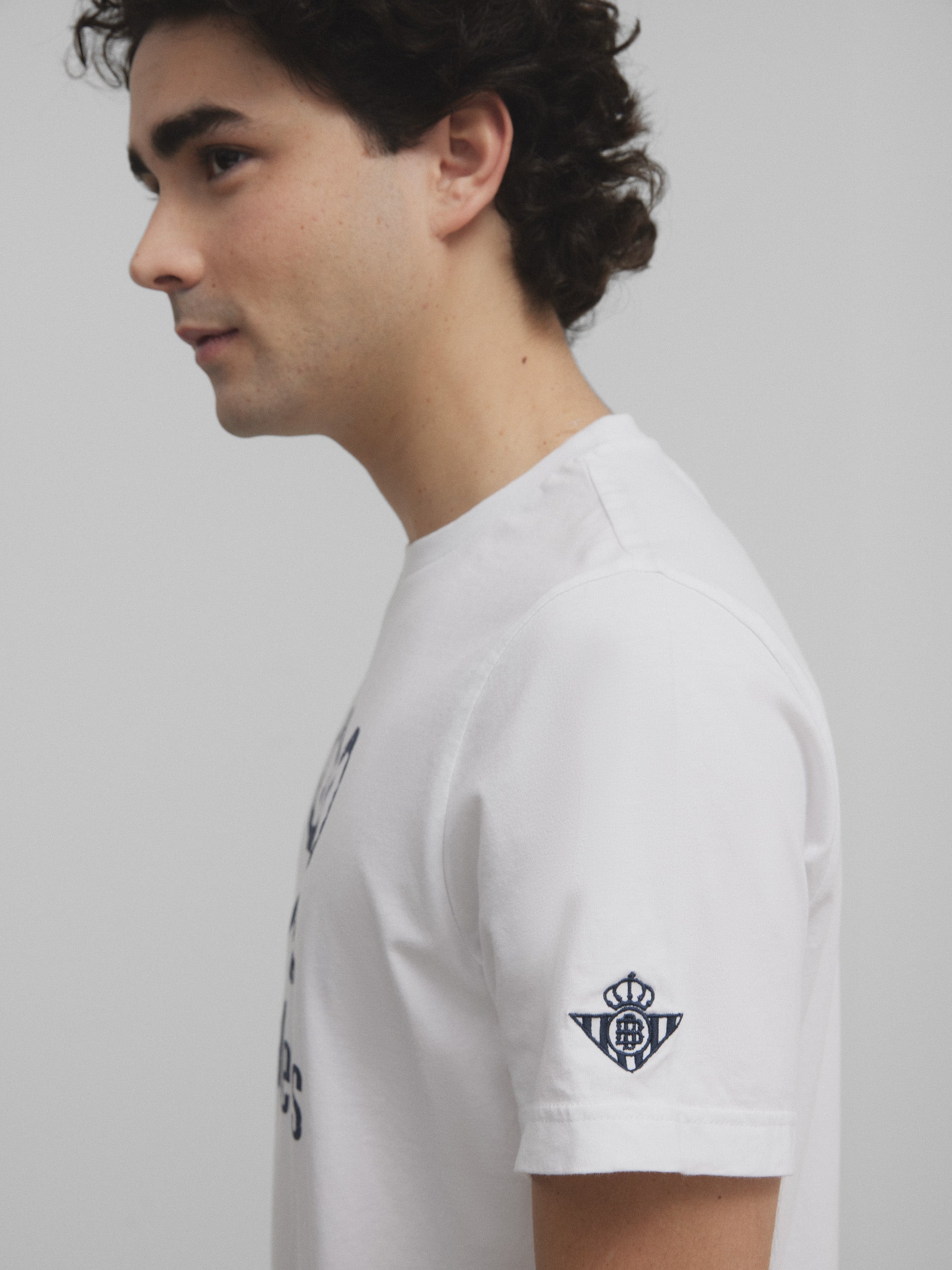 Real Betis white racket t-shirt