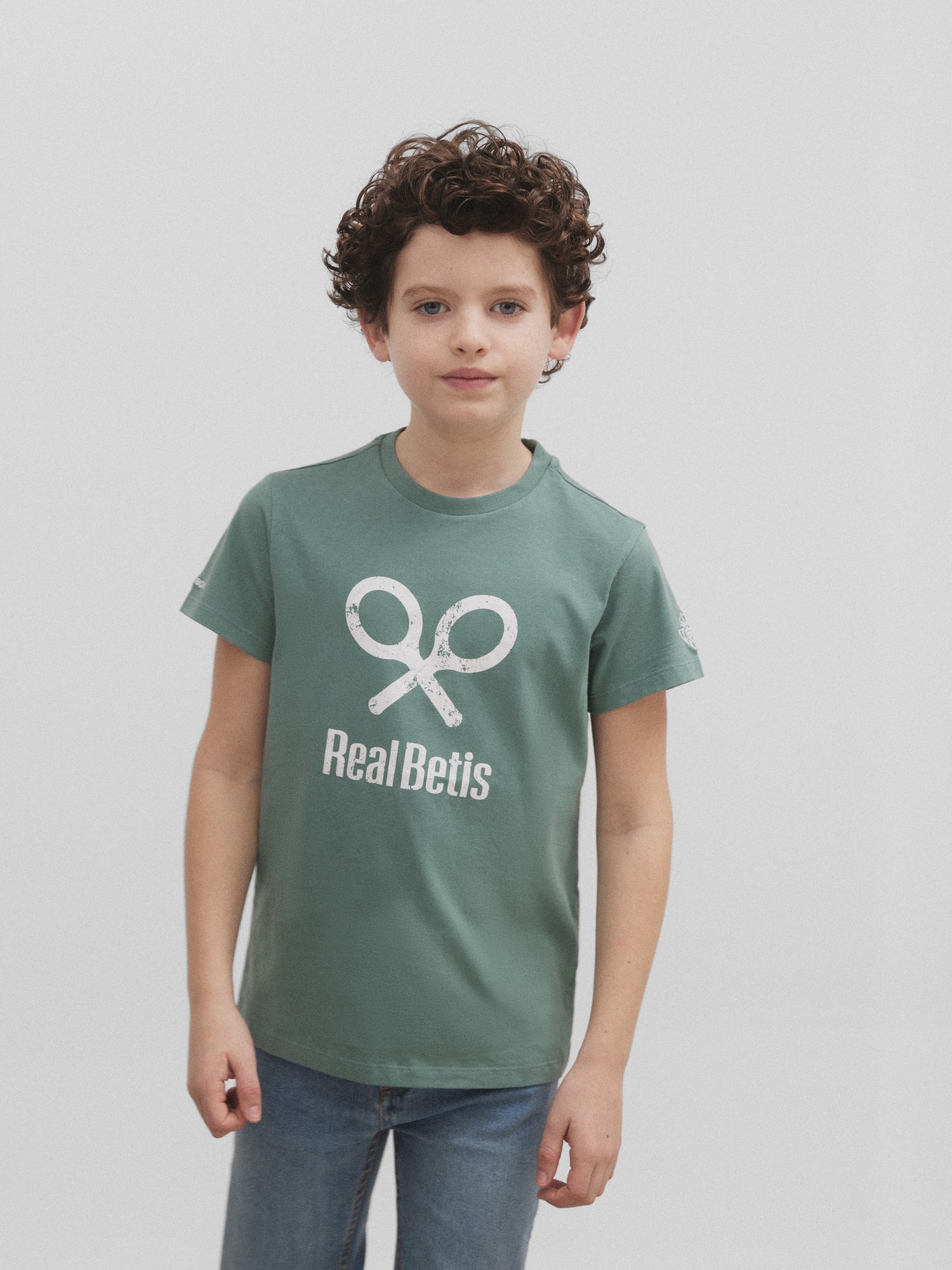 T-shirt raquette enfant Real Betis vert foncé