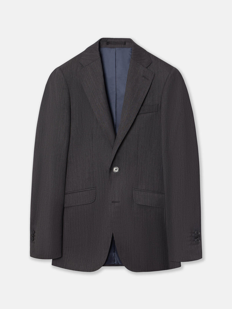 Americana traje clasico espiga gris