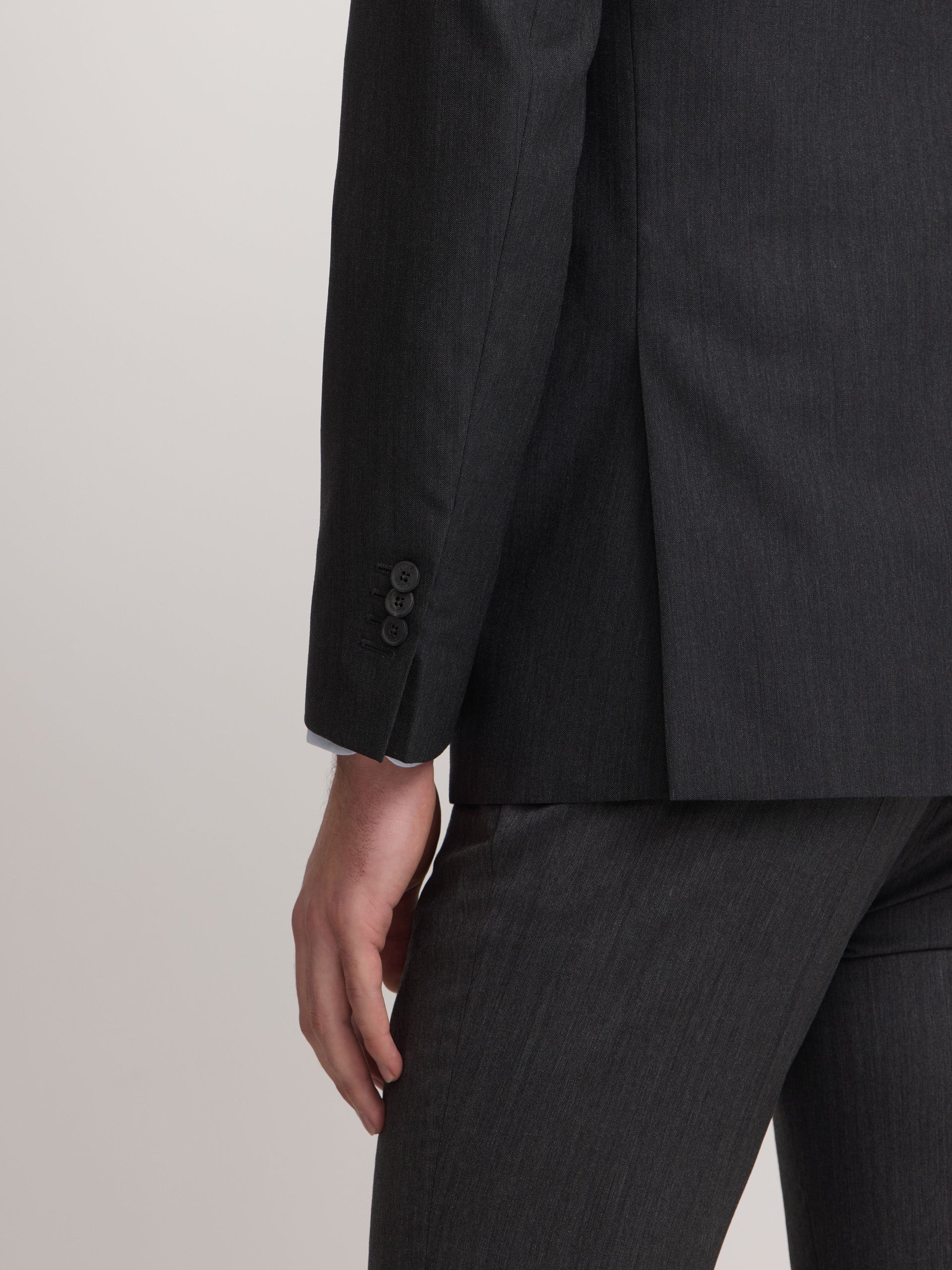 Americana traje clasico espiga gris