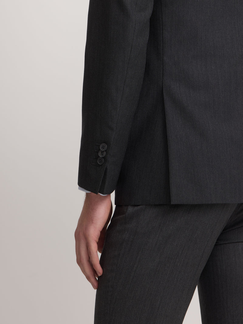 Classic gray herringbone suit jacket