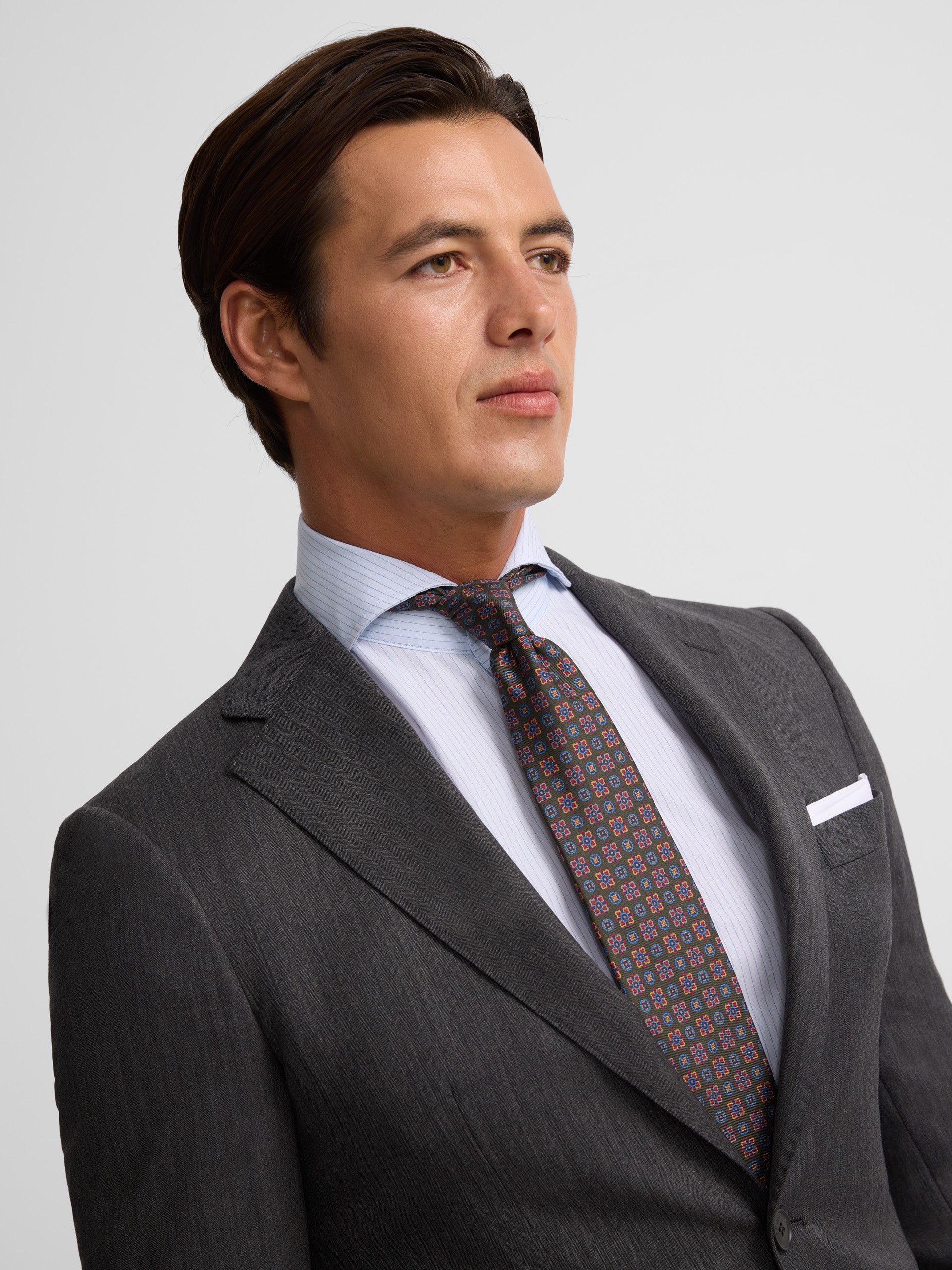 Blazer clássico cinzento espinhado