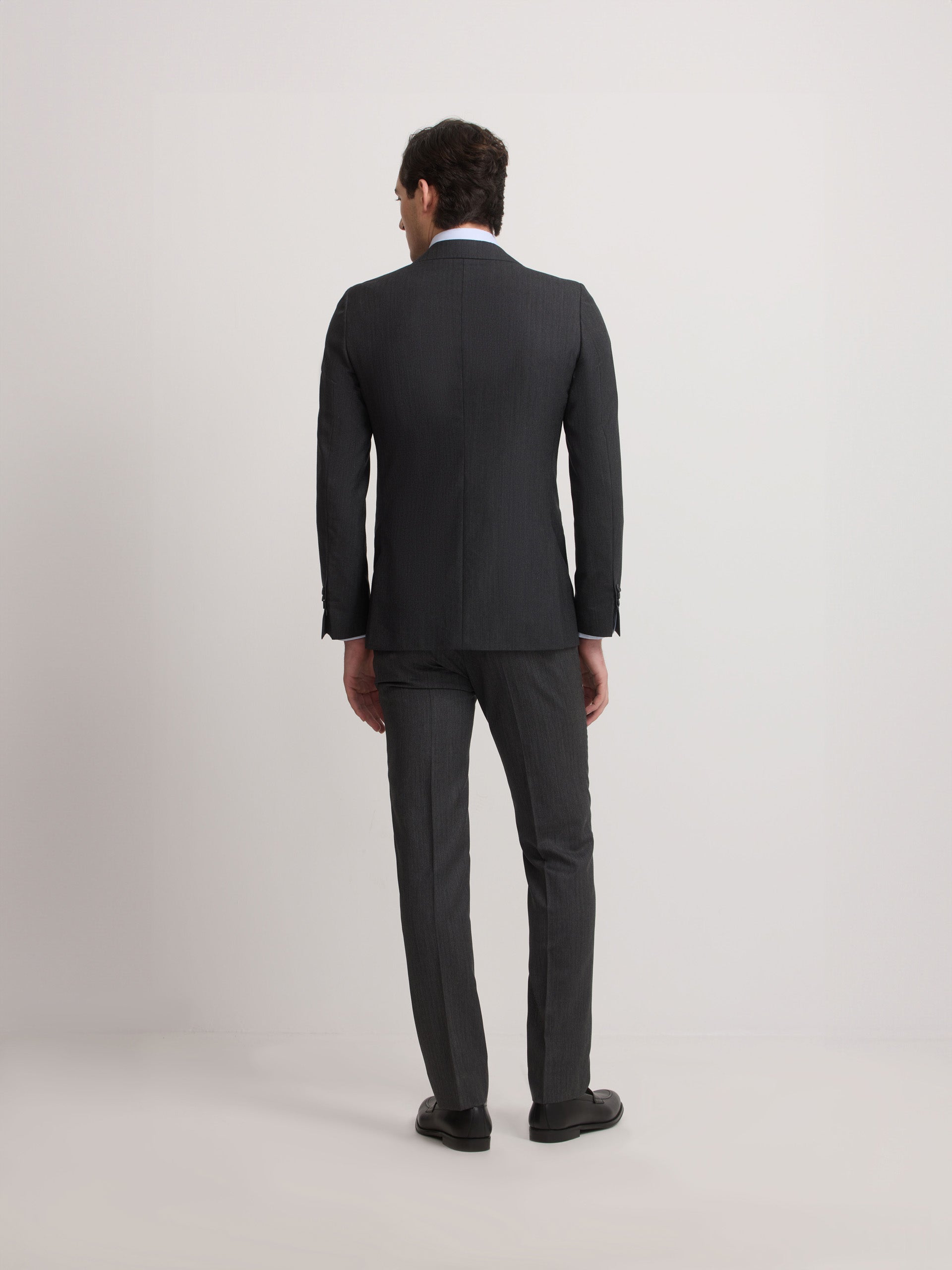 Americana traje clasico espiga gris