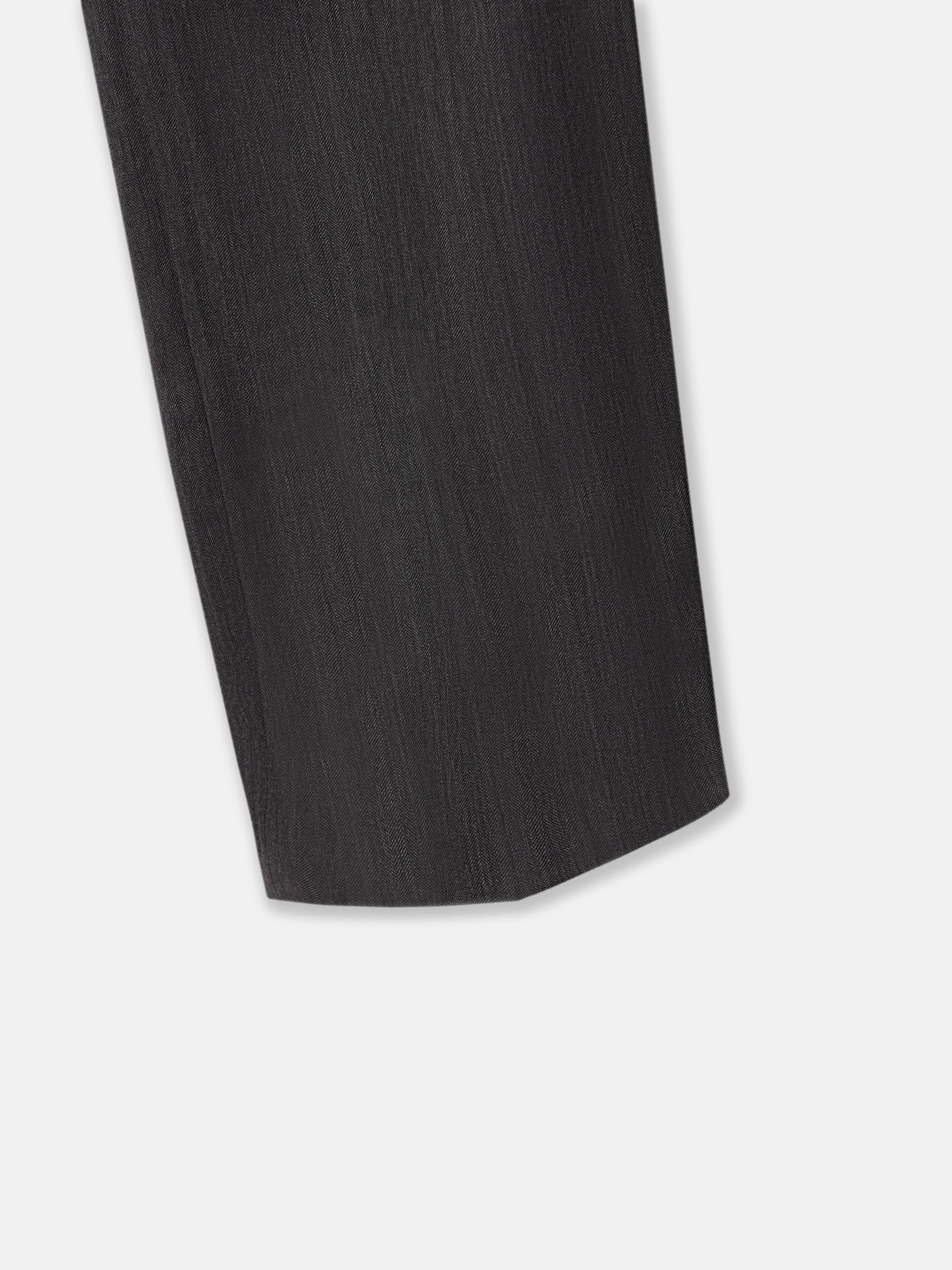 Classic gray herringbone suit pants