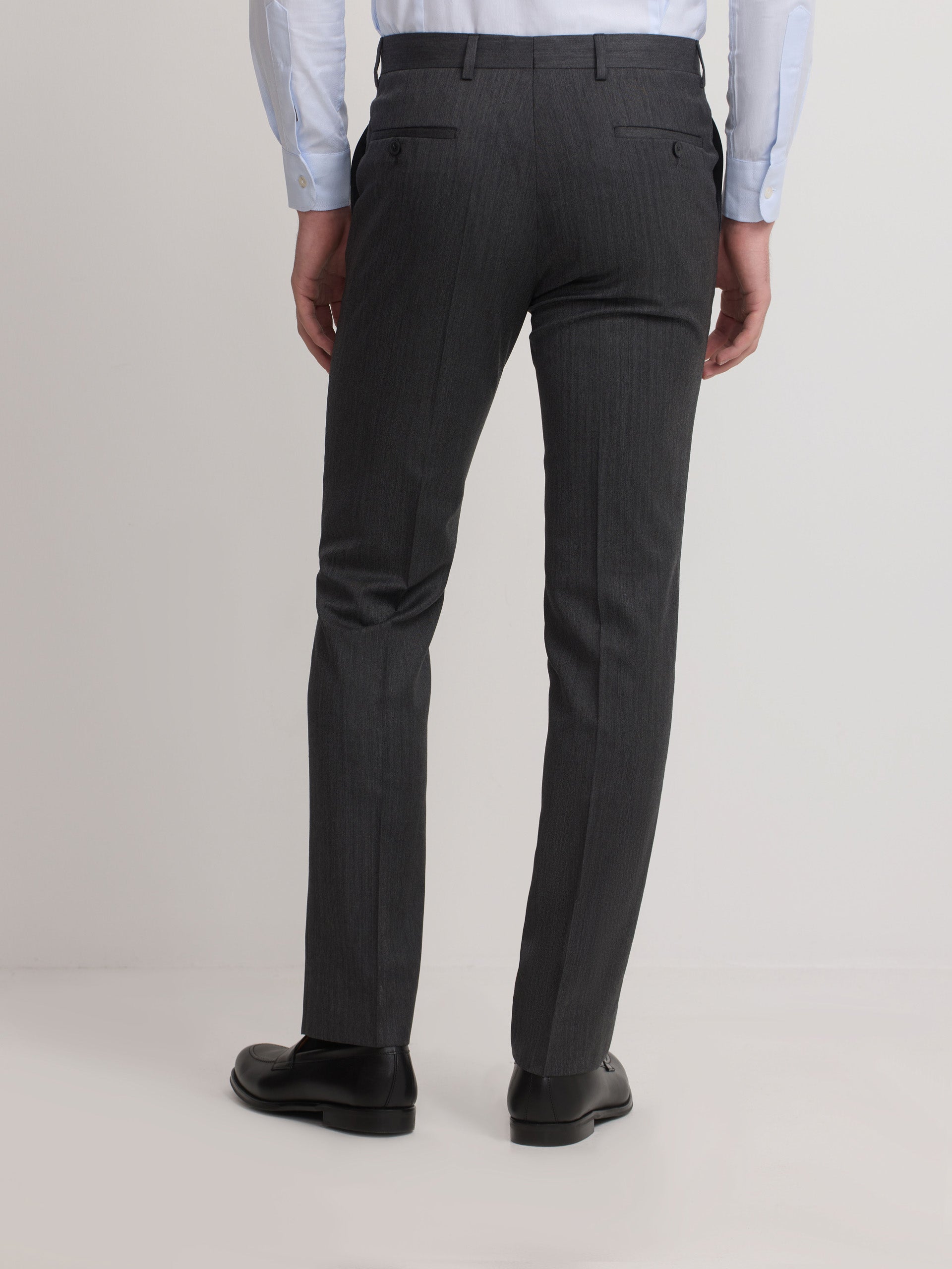 Pantalon traje clasico espiga gris