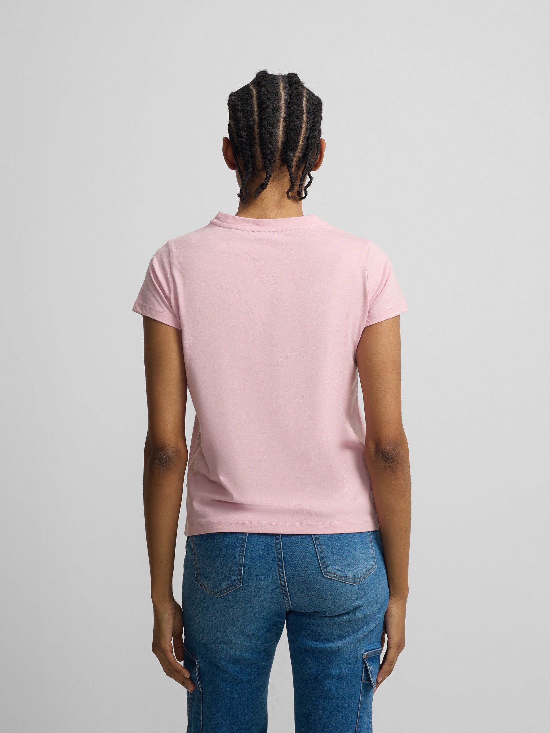 Camiseta woman clasica rosa claro