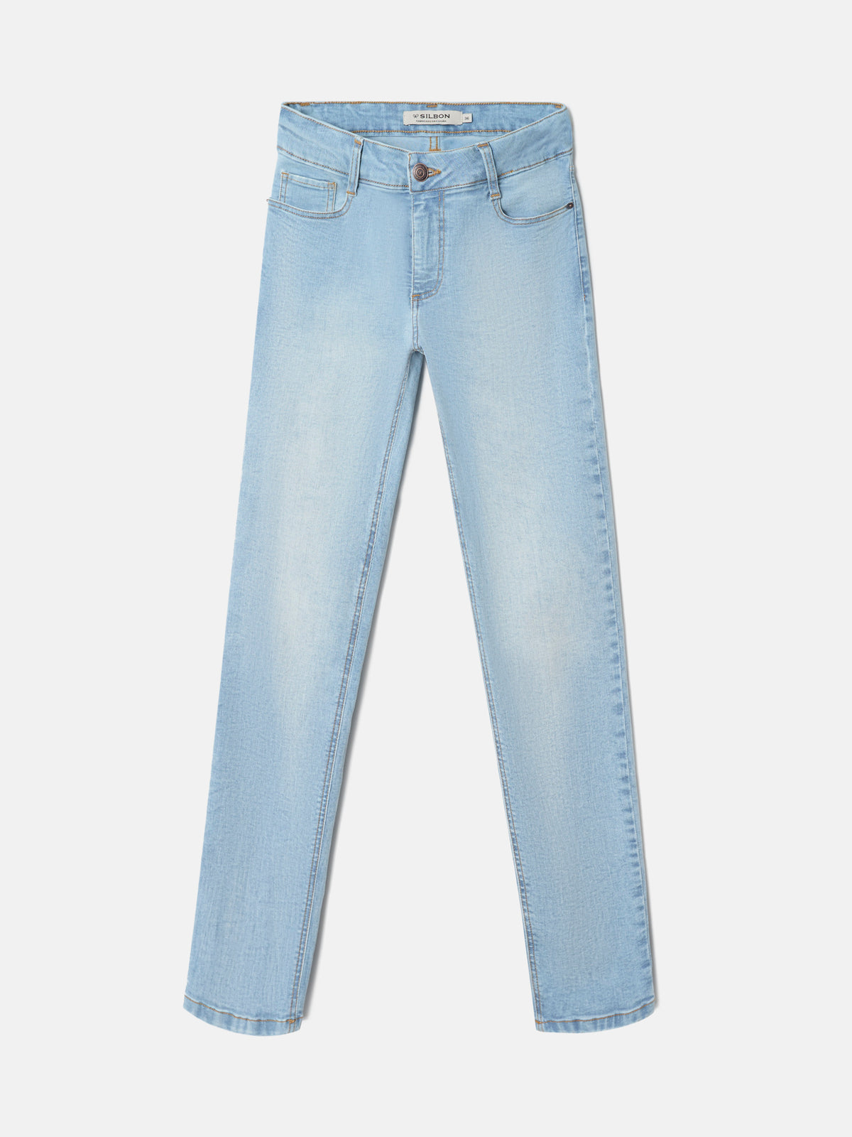 Pantalon woman slim fit denim claro