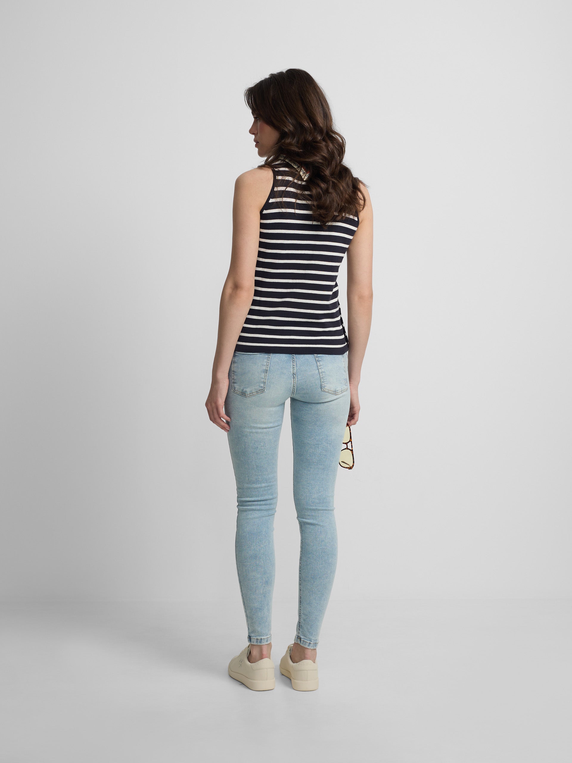 Calças de mulher slim fit ganga clara