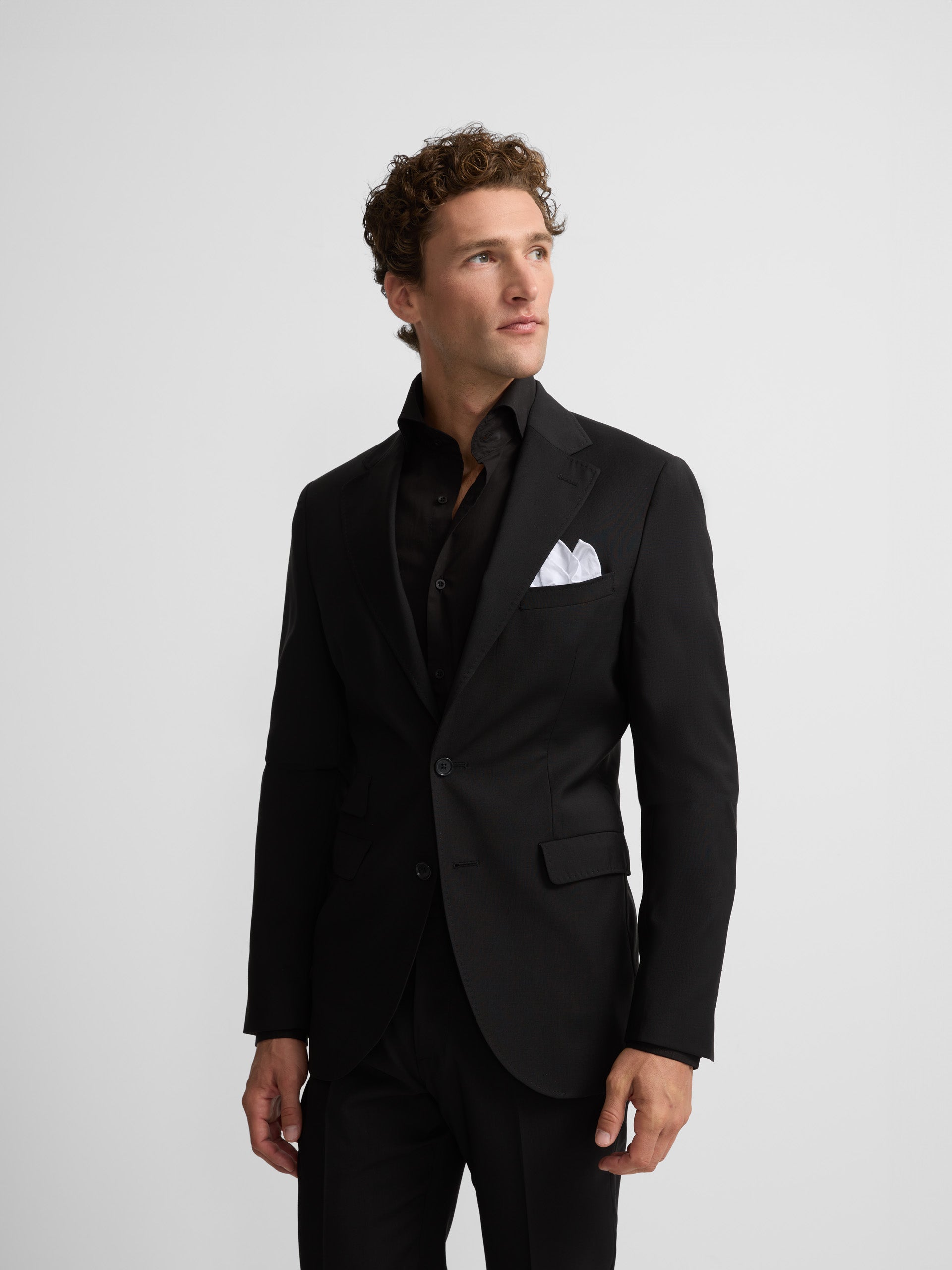 Blazer de fato clássico preto