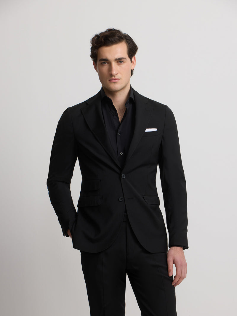 Blazer de fato clássico preto