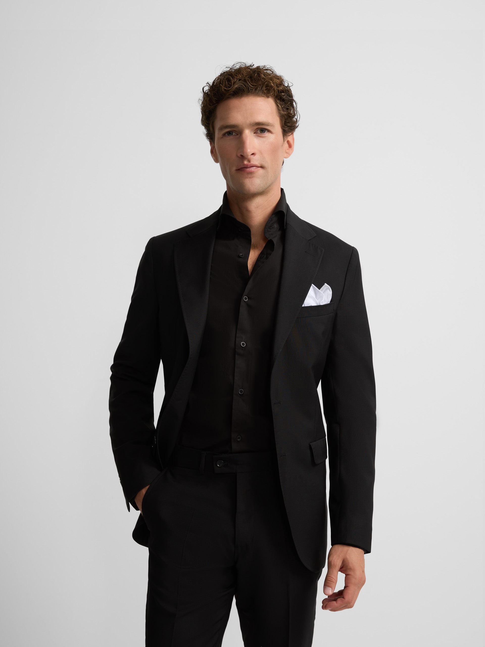 Blazer de fato clássico preto