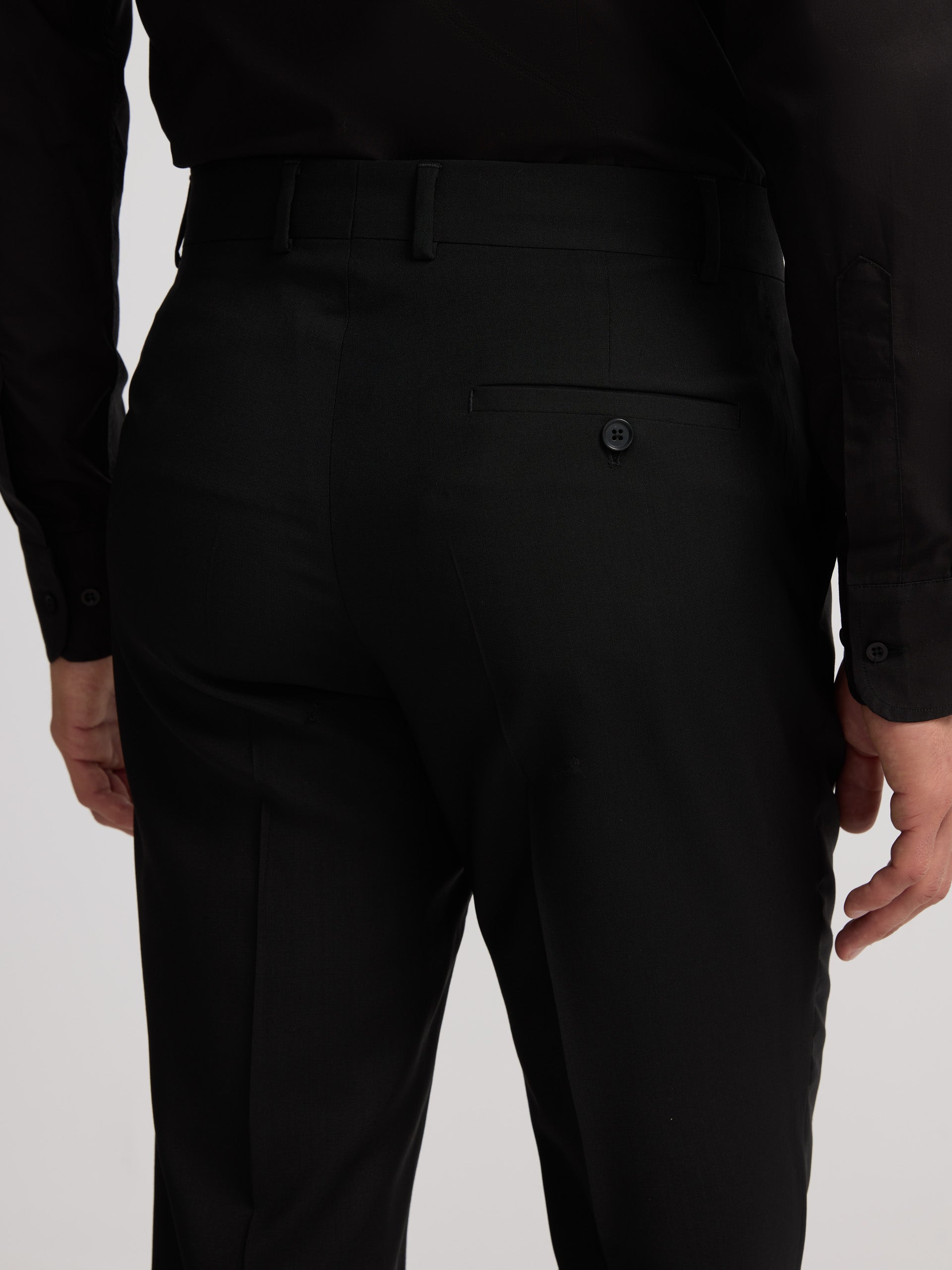 Pantalon traje clasico negro