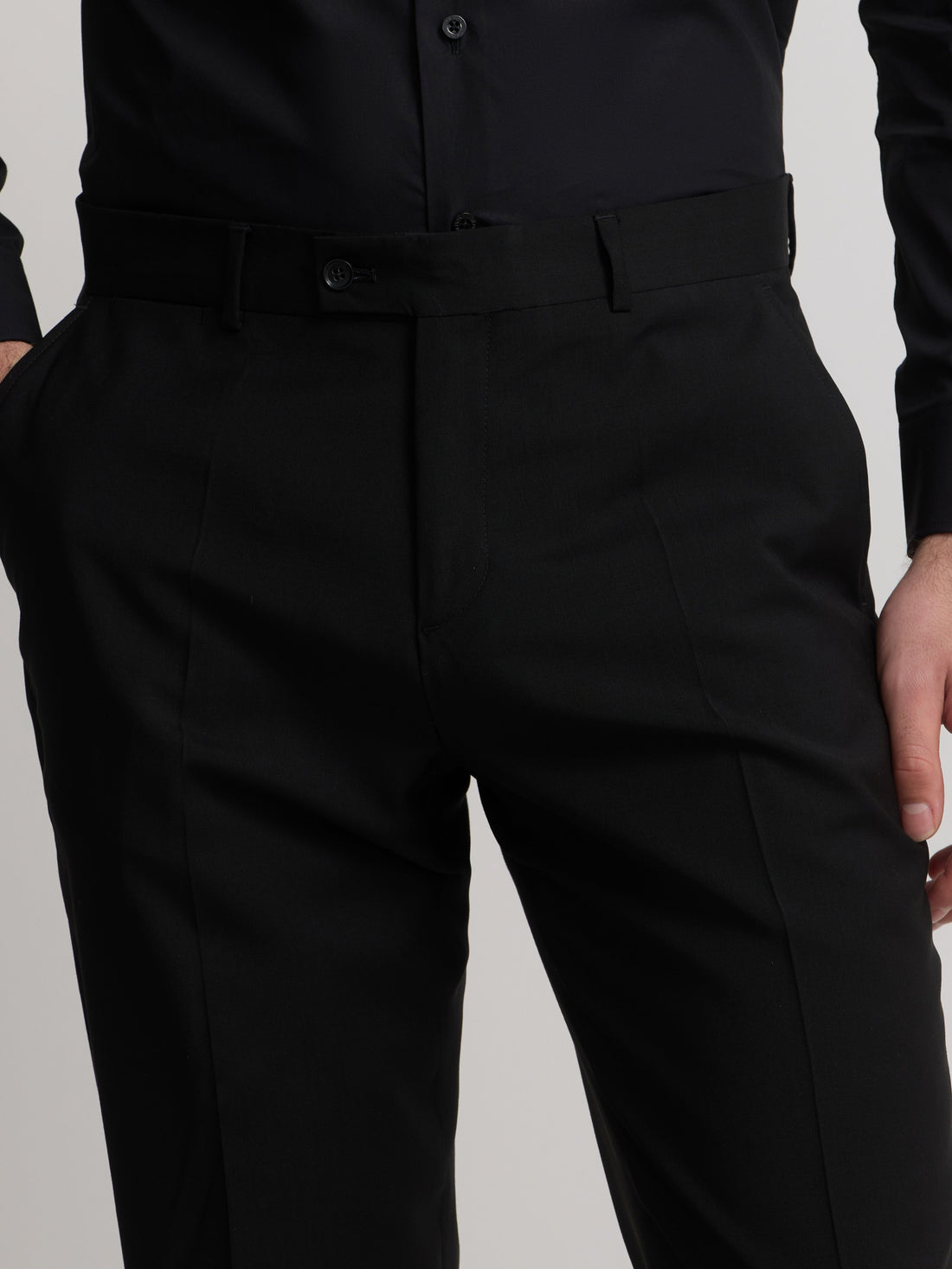 Pantalon traje clasico negro