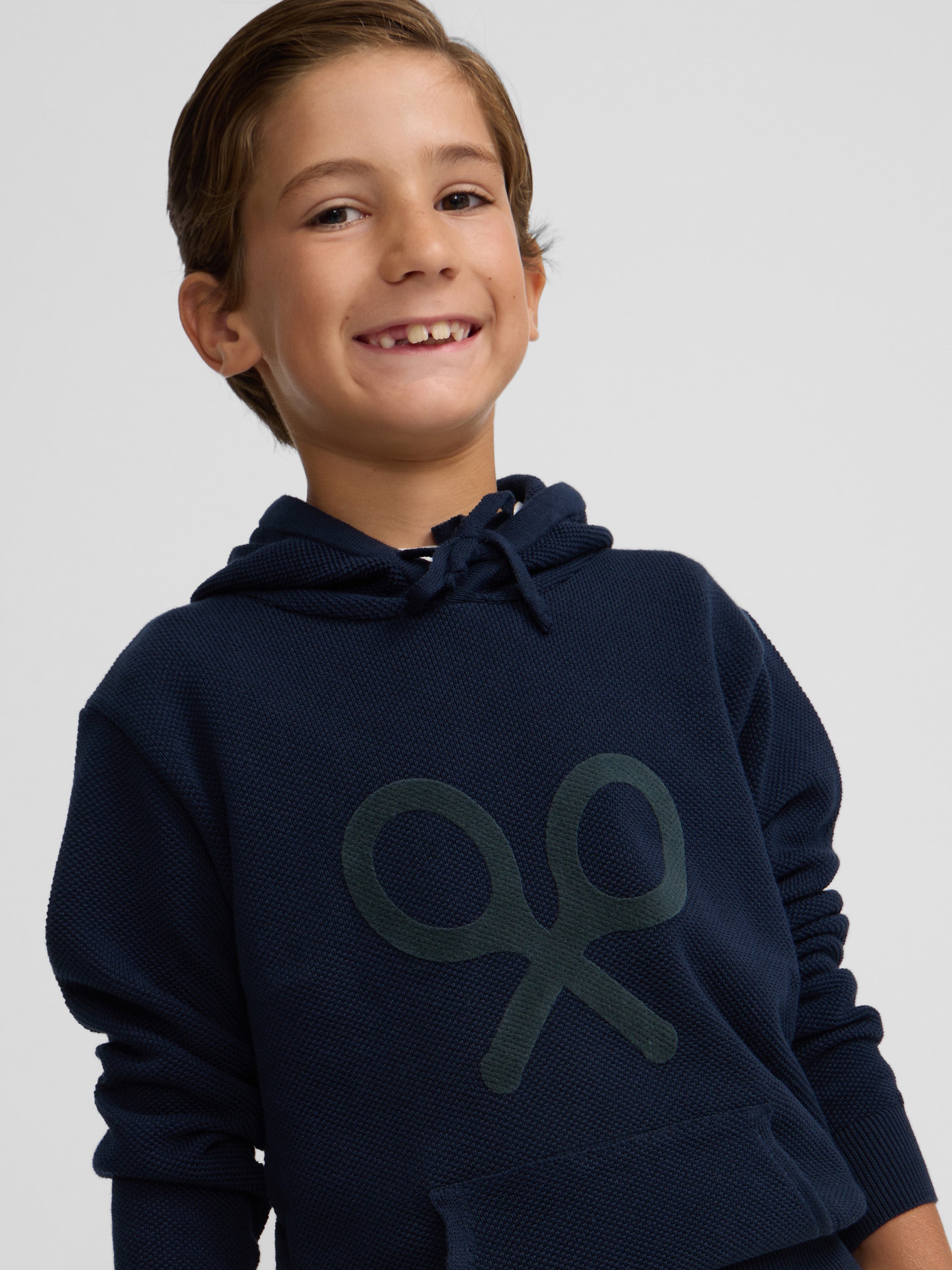 Jersey kids capucha raqueta azul marino