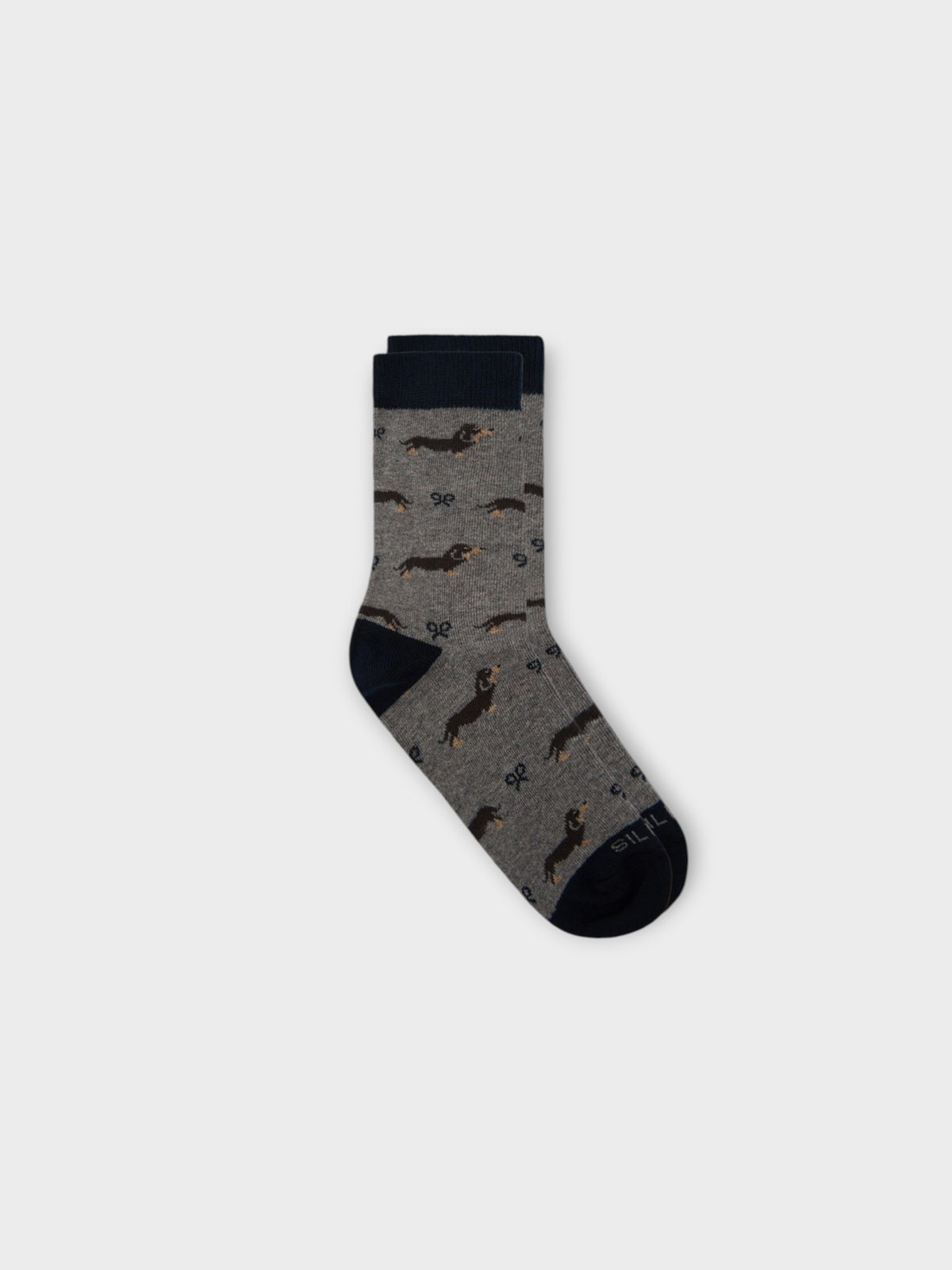 Chaussettes enfants Silbon doggy gris