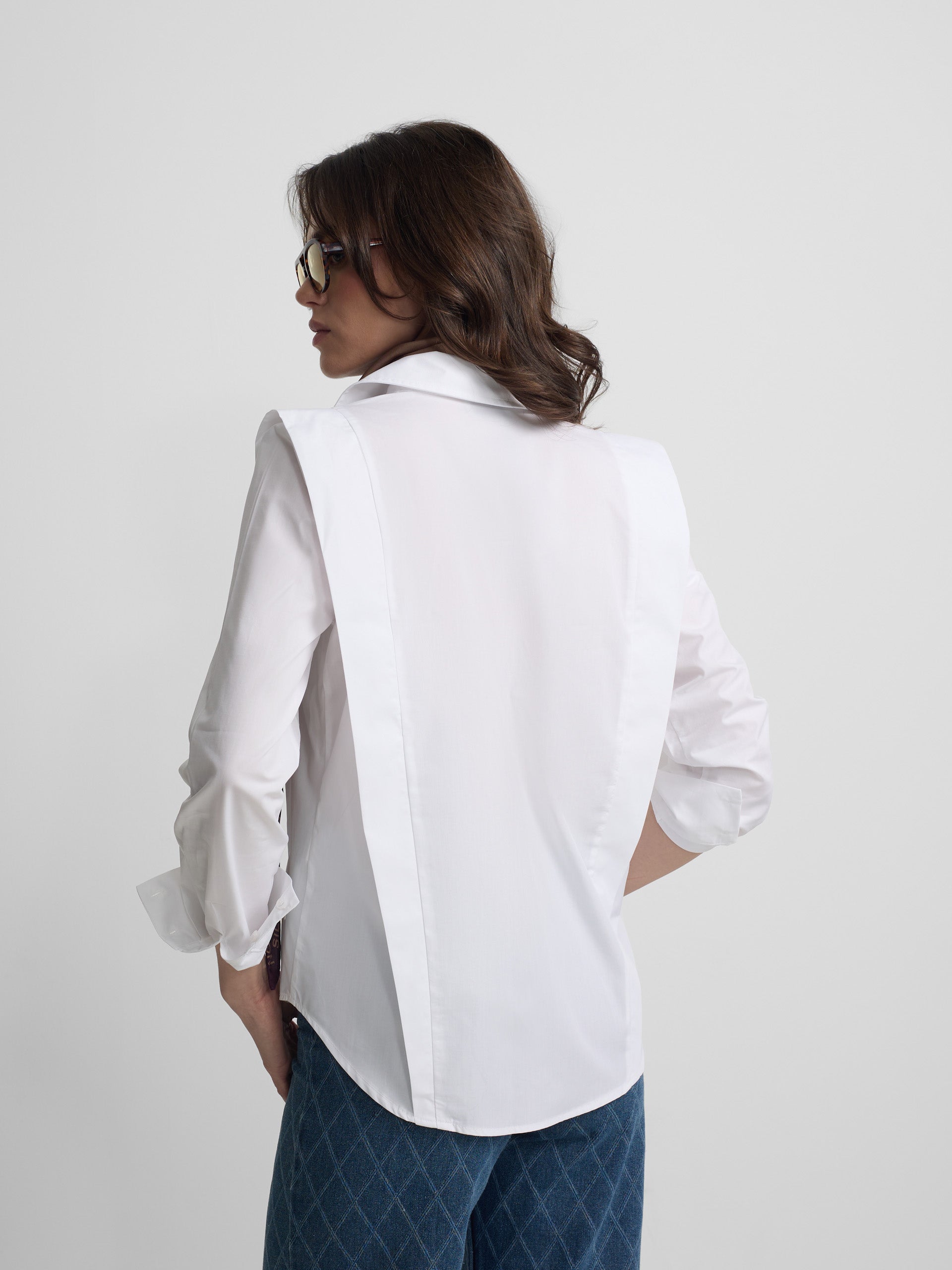 White structured shirt