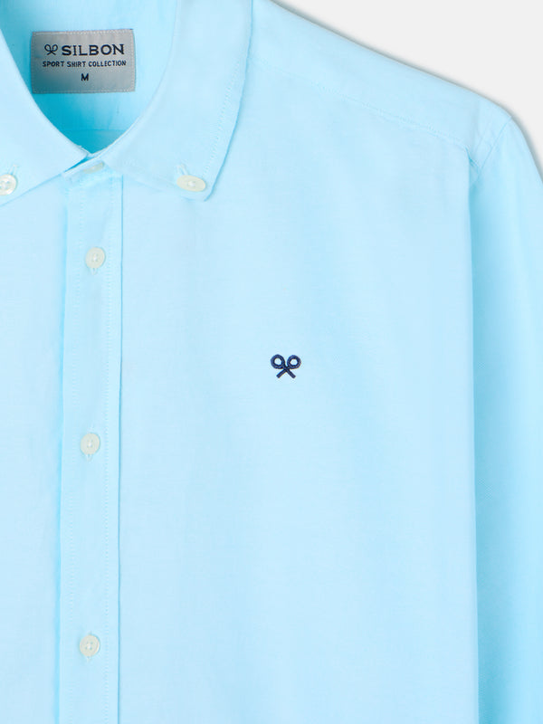 Chemise sport oxford aigue-marine