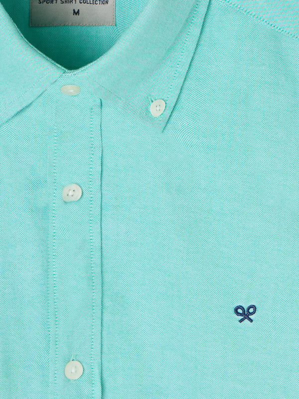Chemise sport oxford vert moyen