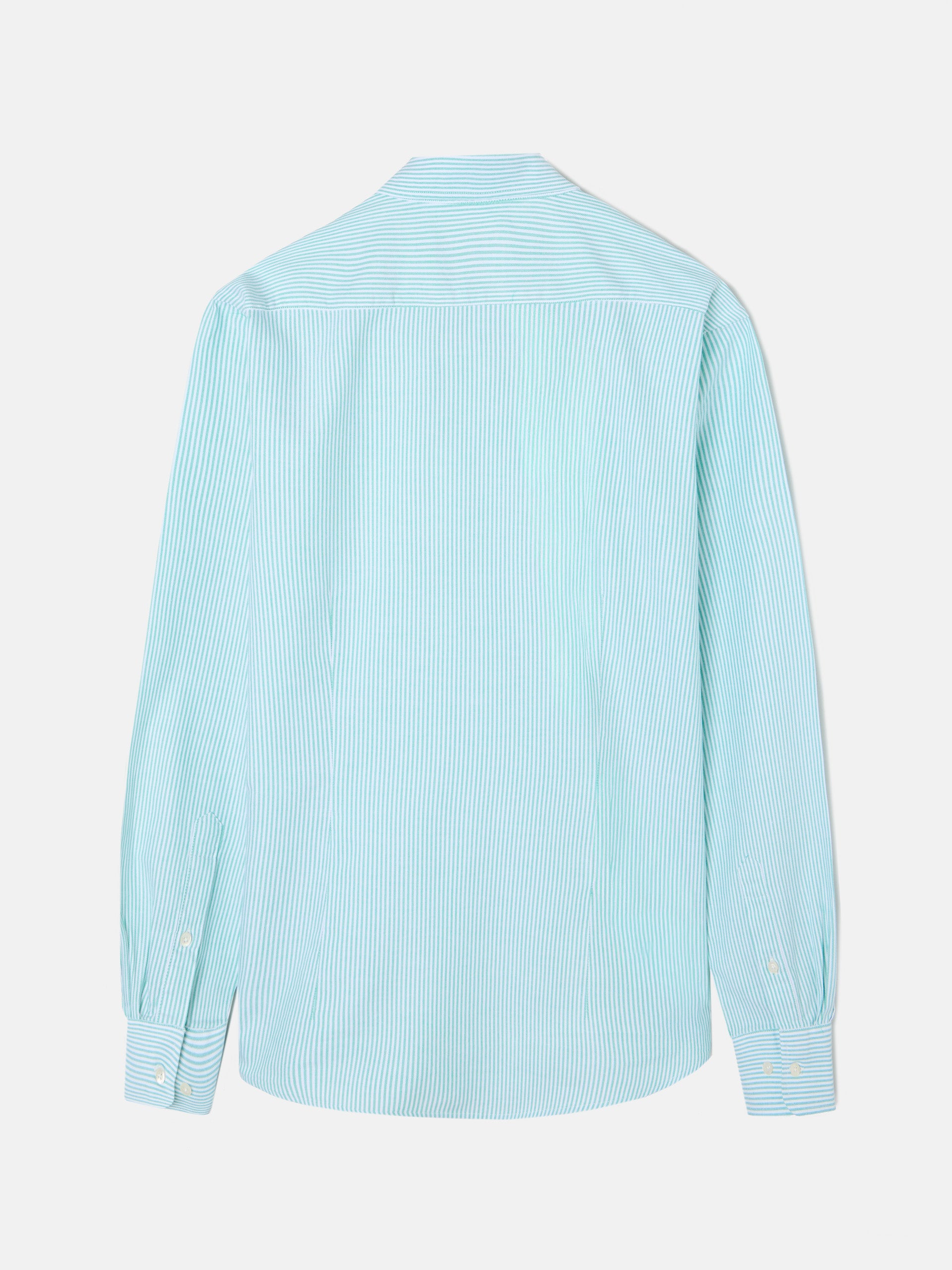 Camisa sport oxford riscas verde médio