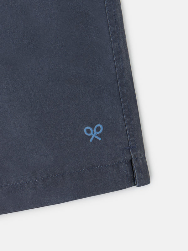 Maillot de bain uni bleu marine