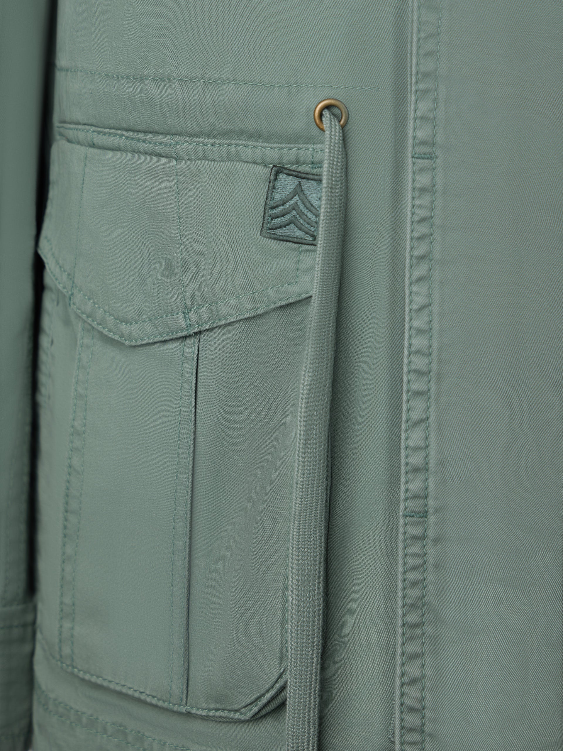 Parka military garment dye verde