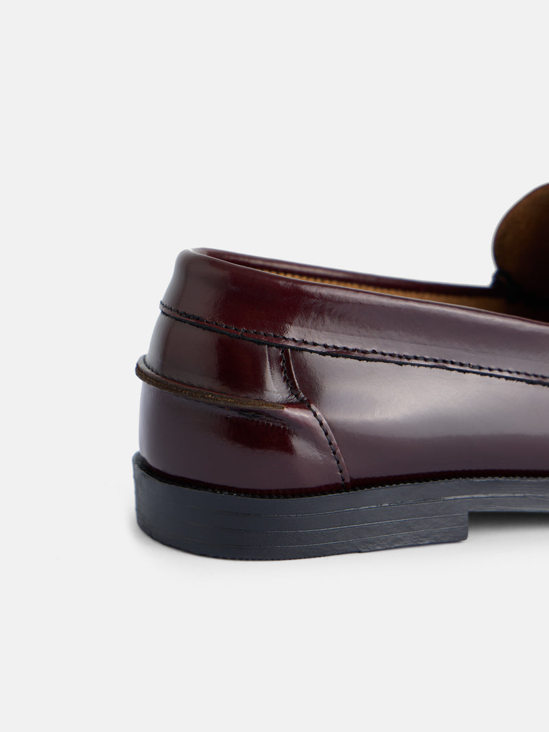 Kids loafer shoe burgundy