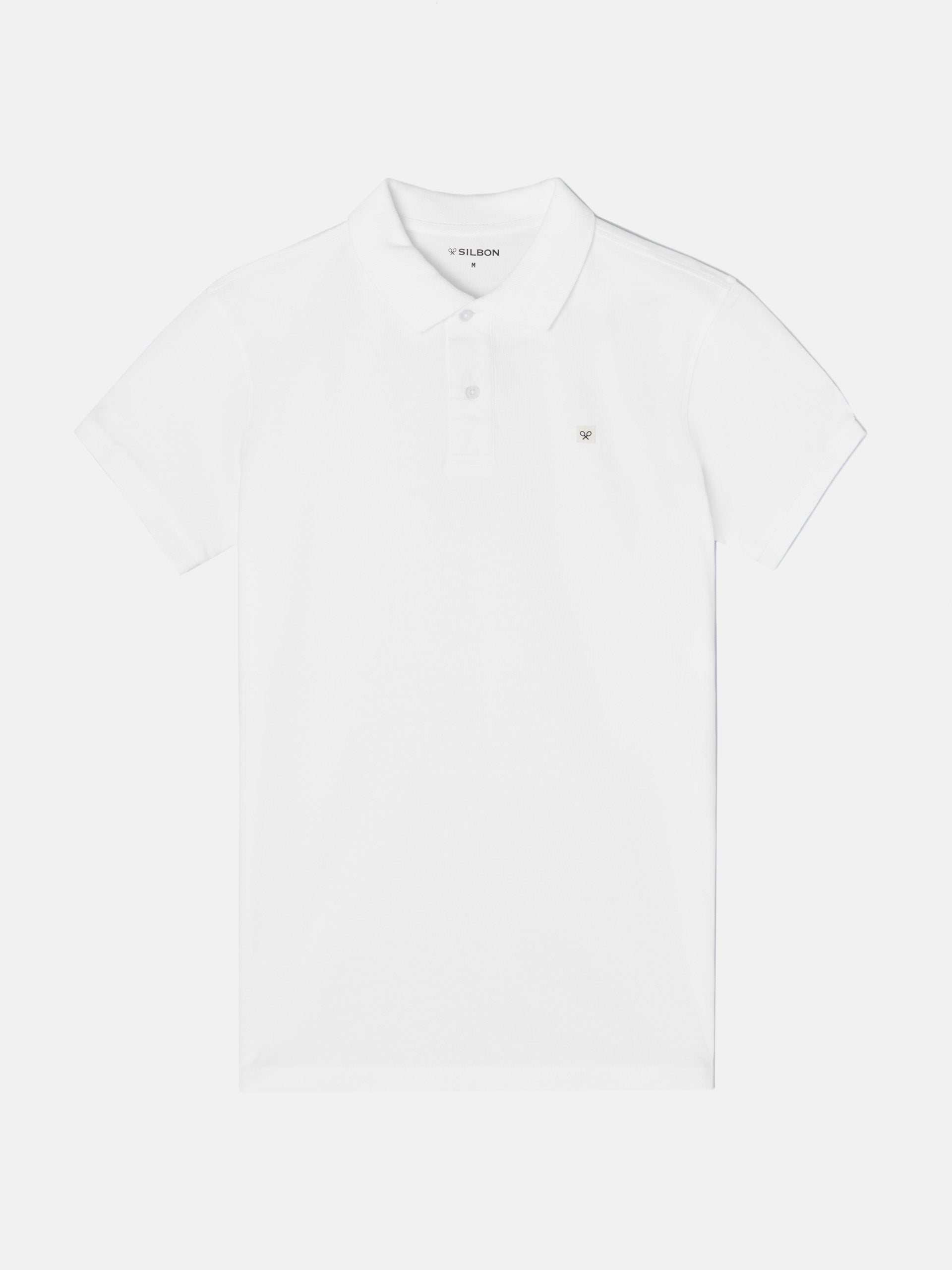 Polo clássico minipatch branco