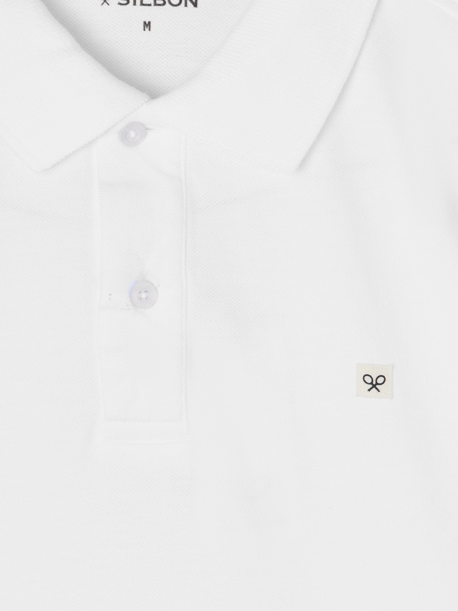 Polo clássico minipatch branco