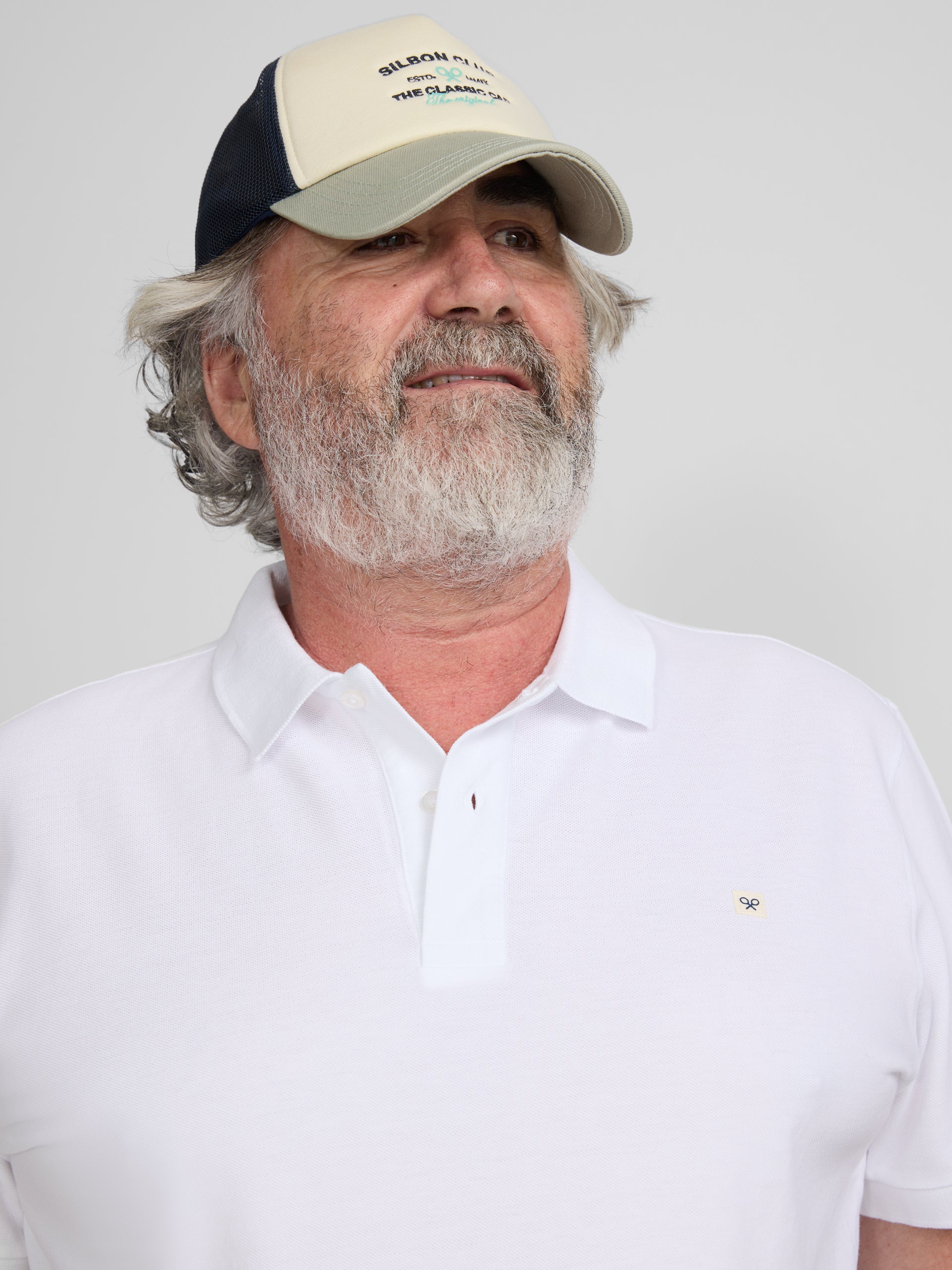 Polo clássico minipatch branco