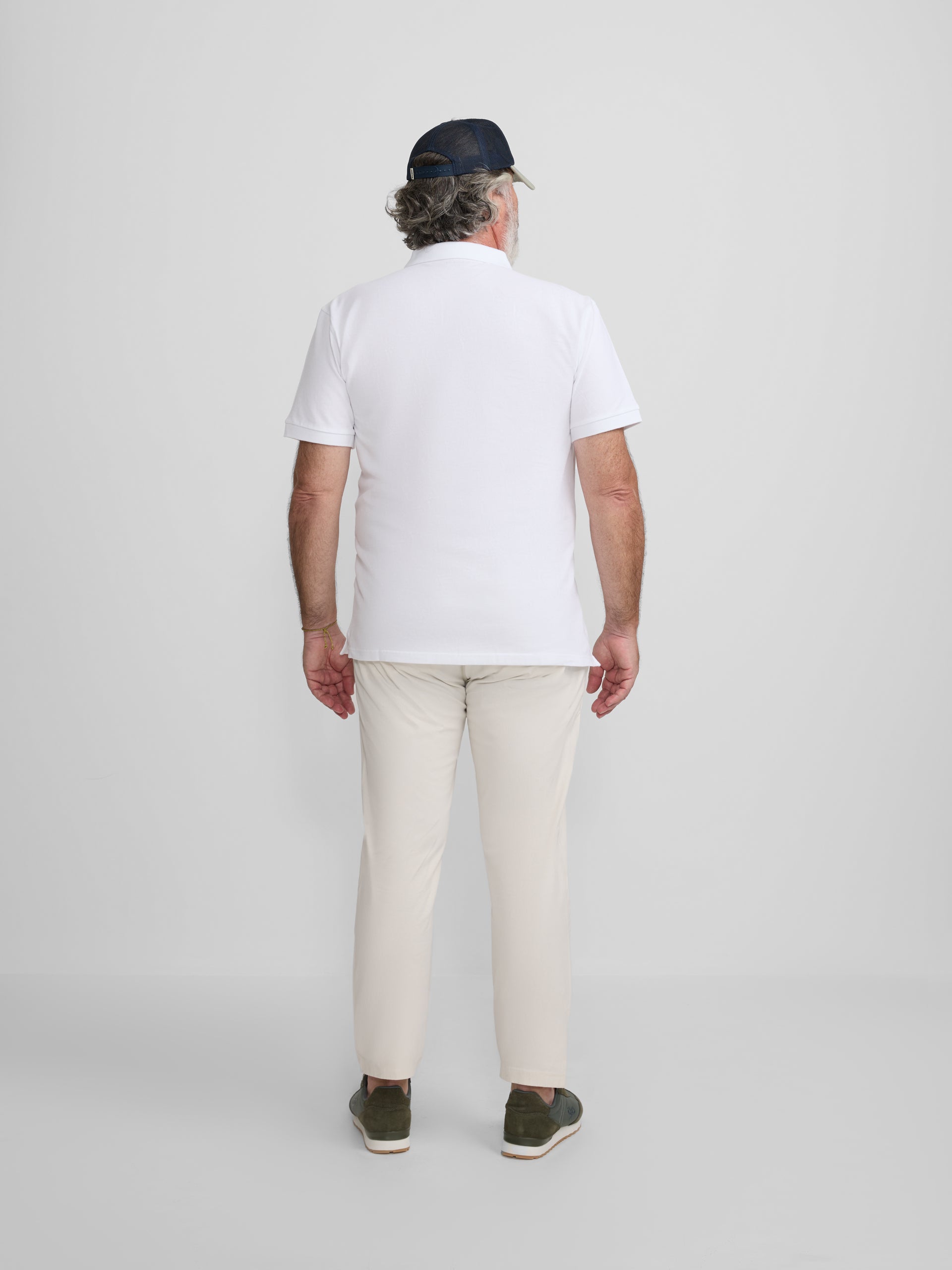 Polo clássico minipatch branco