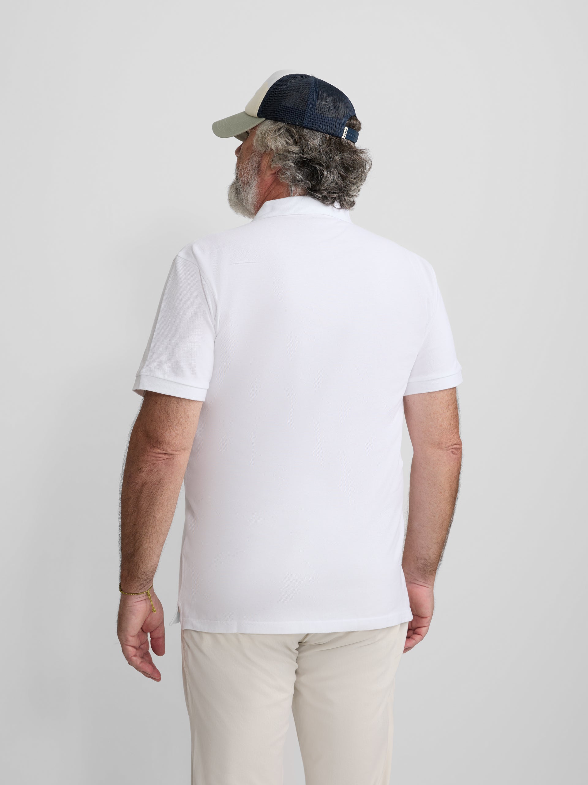 Polo clássico minipatch branco