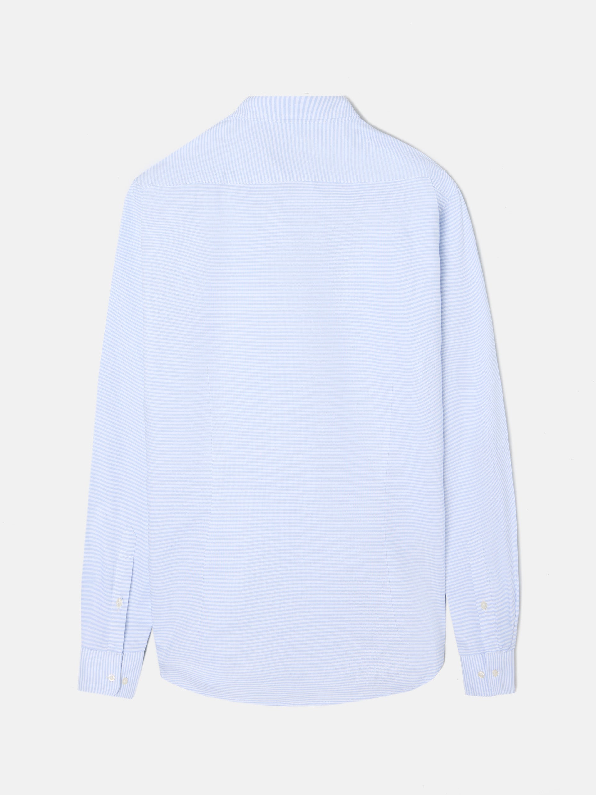 Camisa sport oxford rayas horizontales celeste