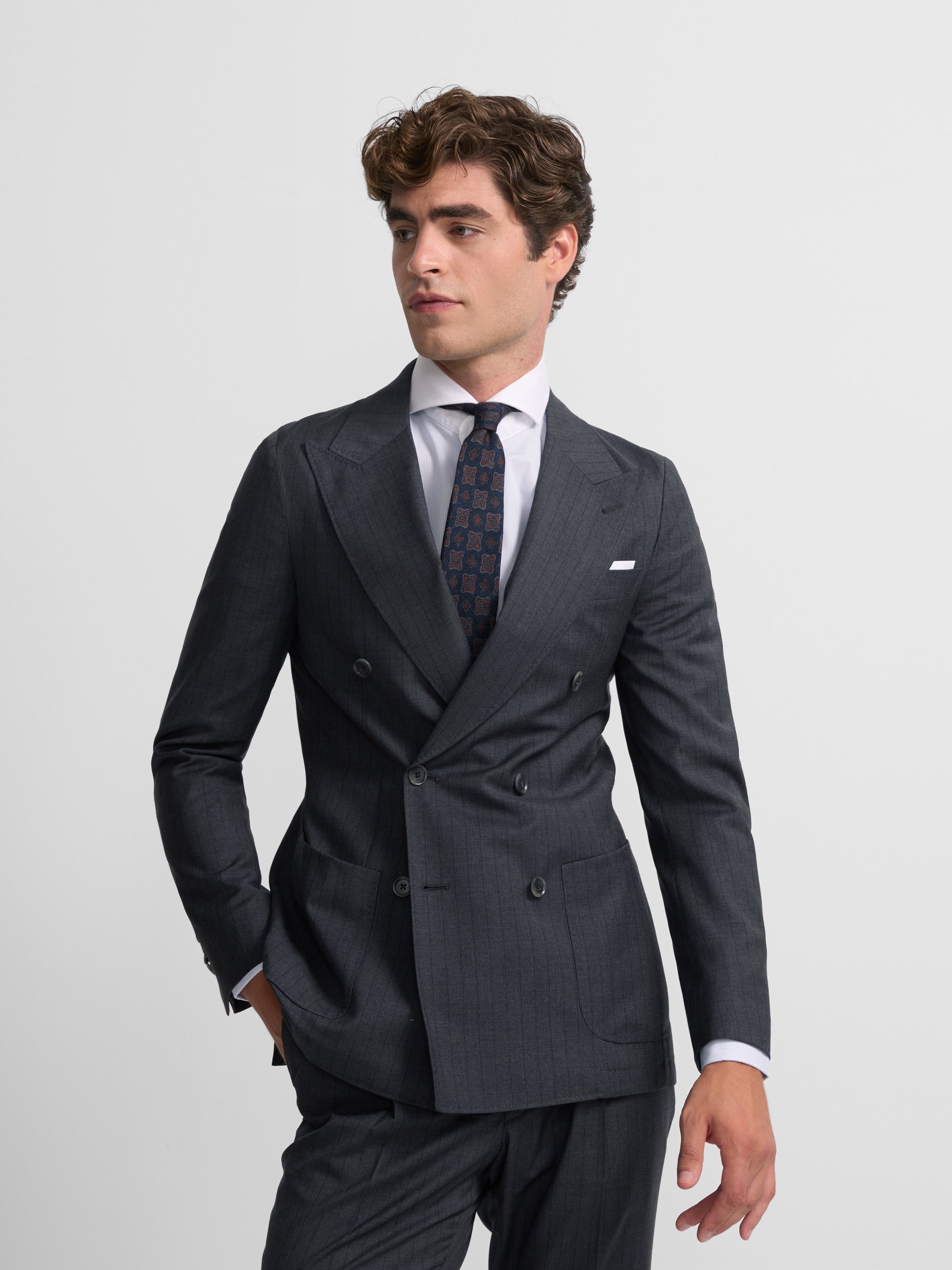 Smoking Gris Oscuro Combinar Traje Gris A Rayas Combinar Traje