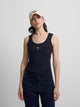 Camisola de mulher tank azul-marinho