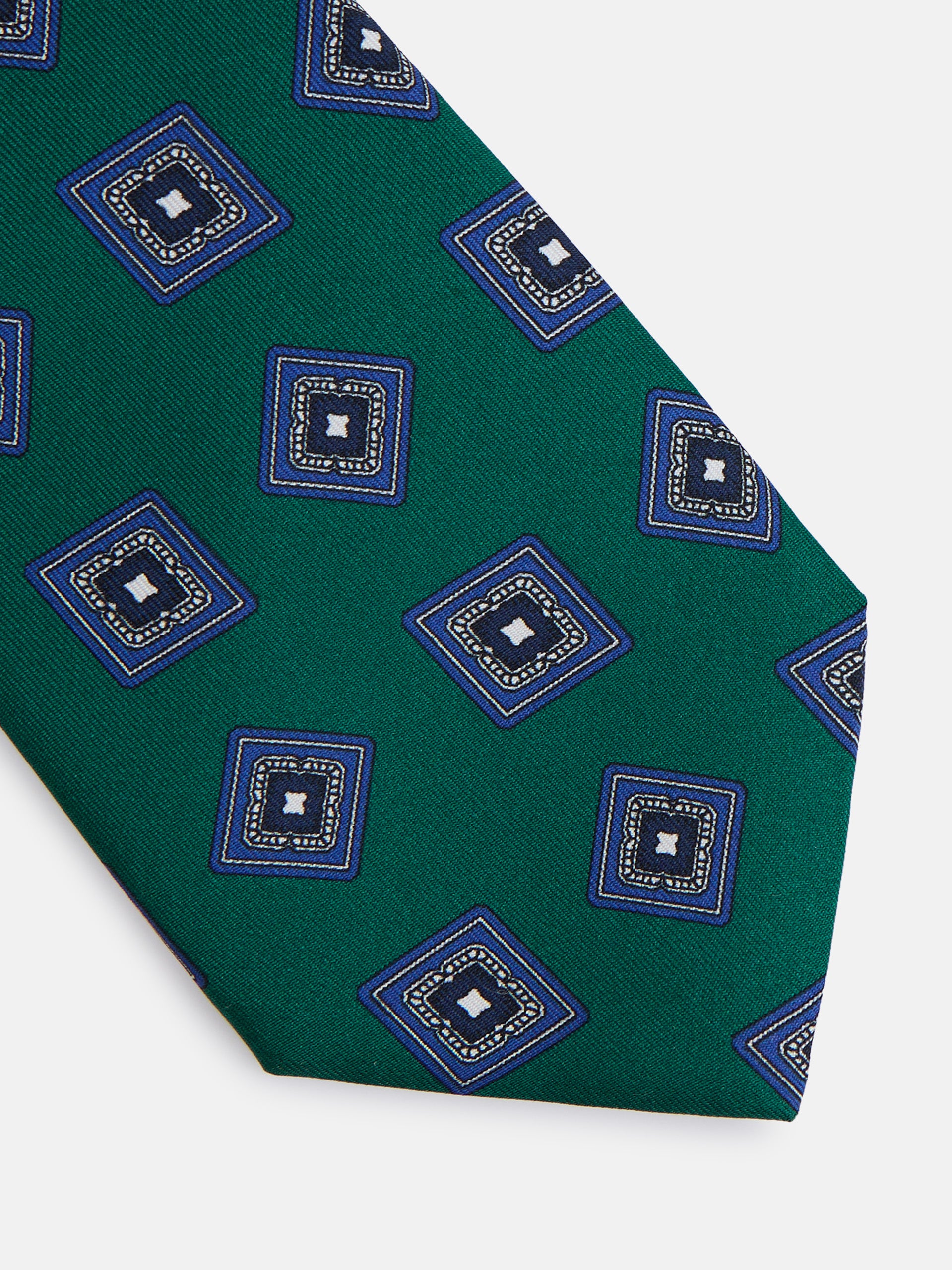 Corbata rombo irregular verde