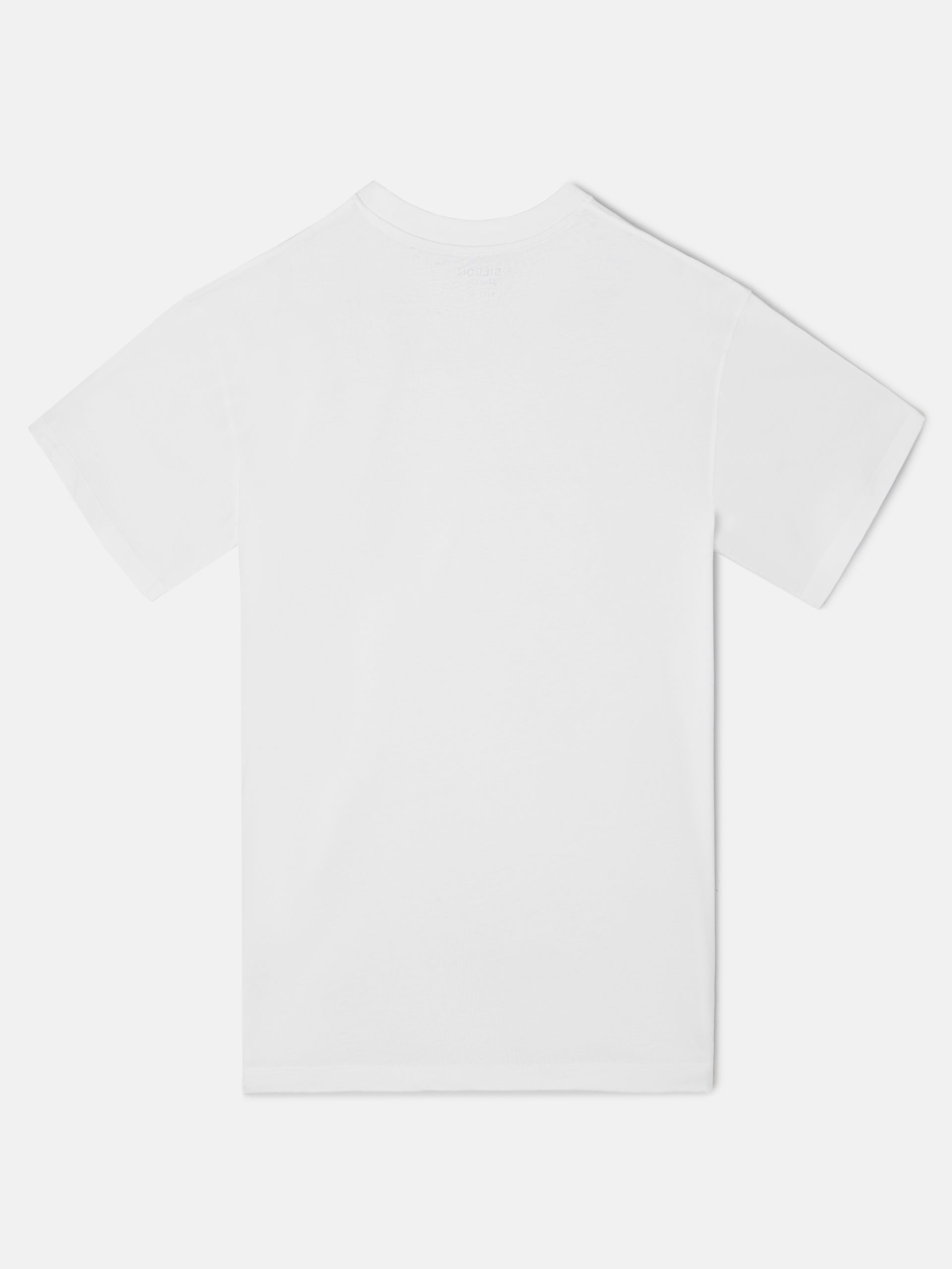 Plain white mini patch t-shirt