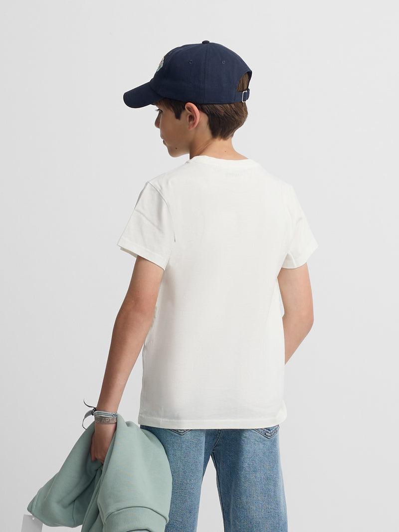 Camiseta kids minilogo blanca
