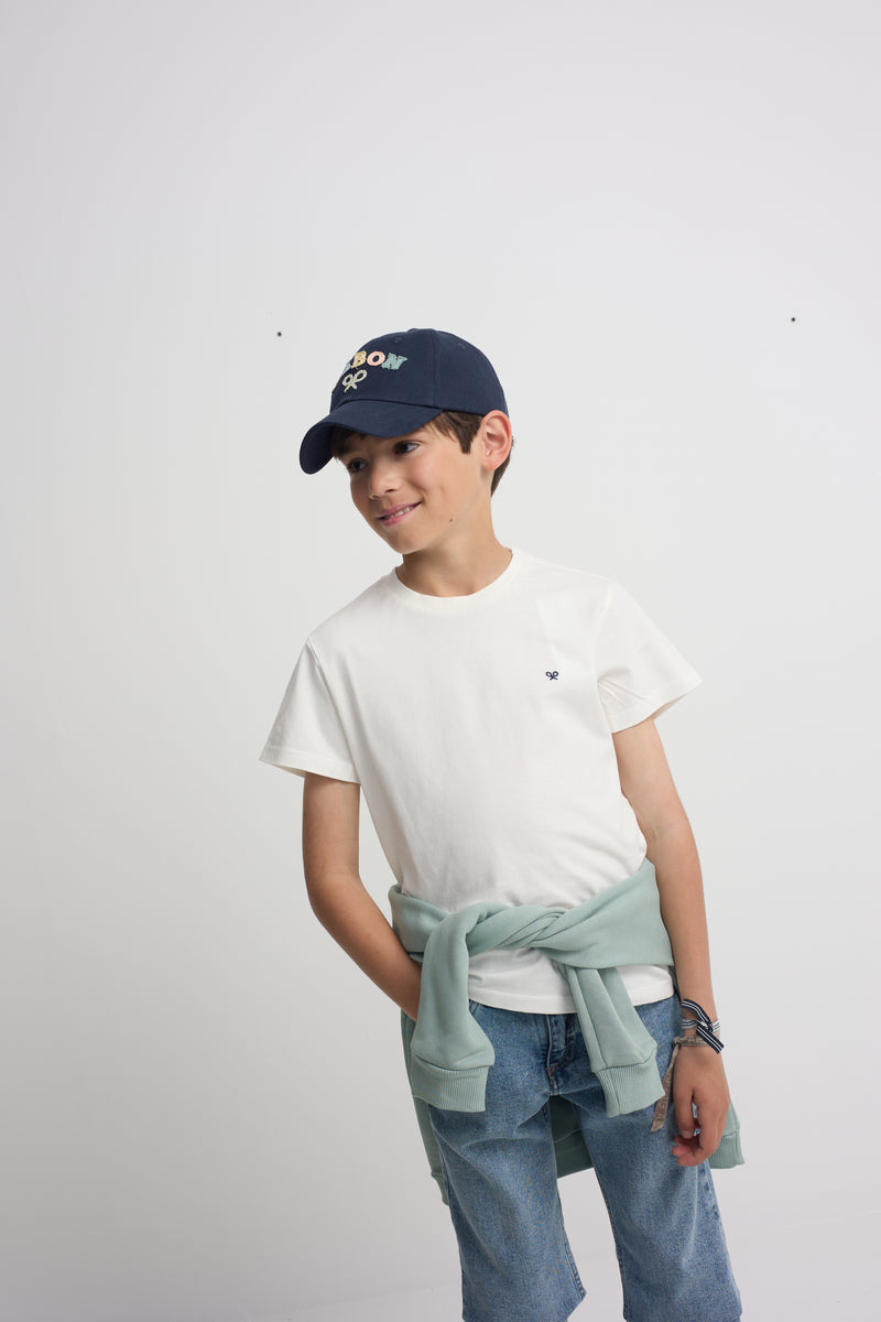 Camiseta kids minilogo blanca