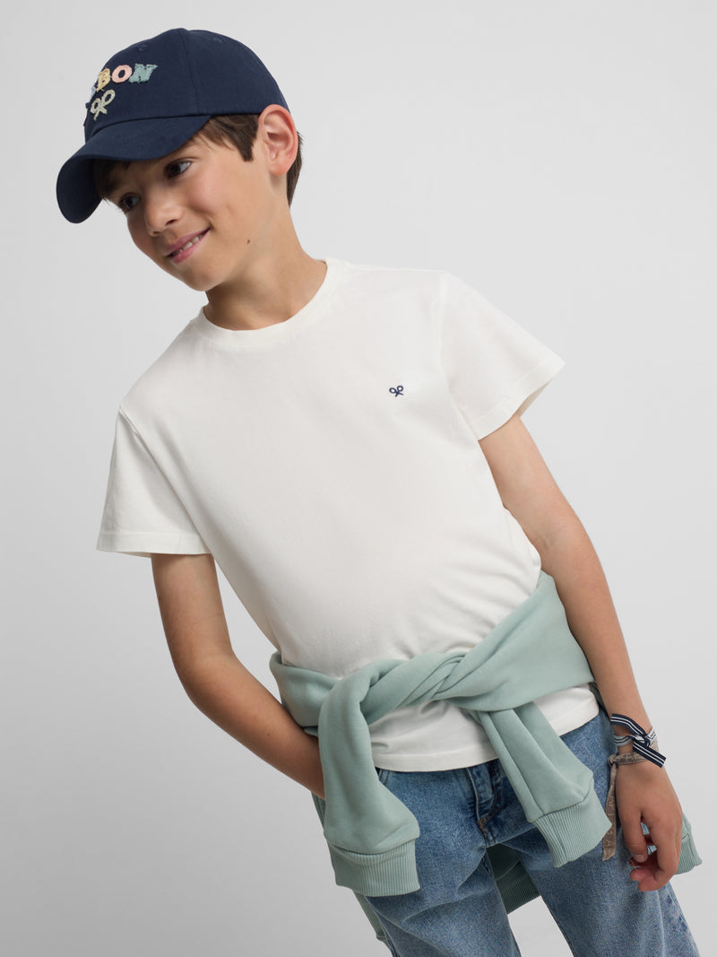 Camiseta kids minilogo blanca