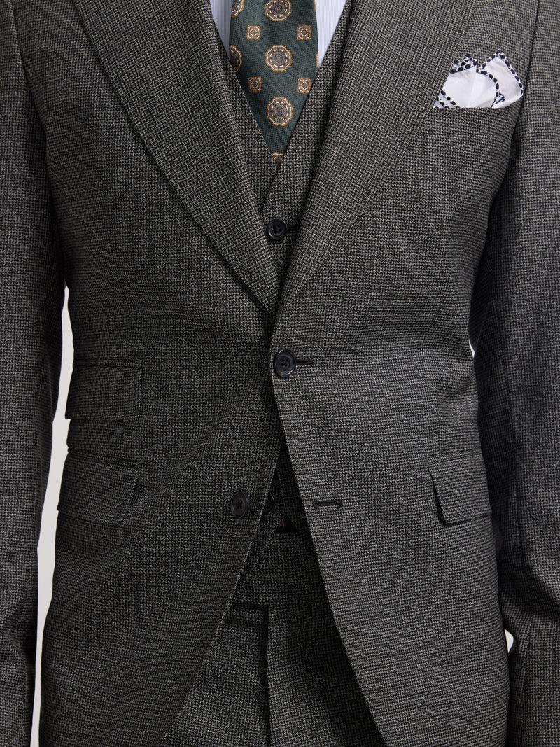 Americana traje pata de gallo gris