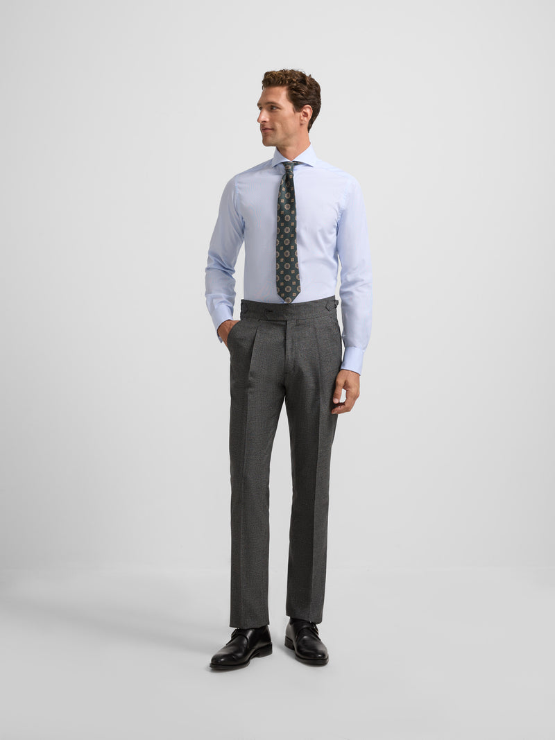 Pantalon de costume pied-de-poule gris