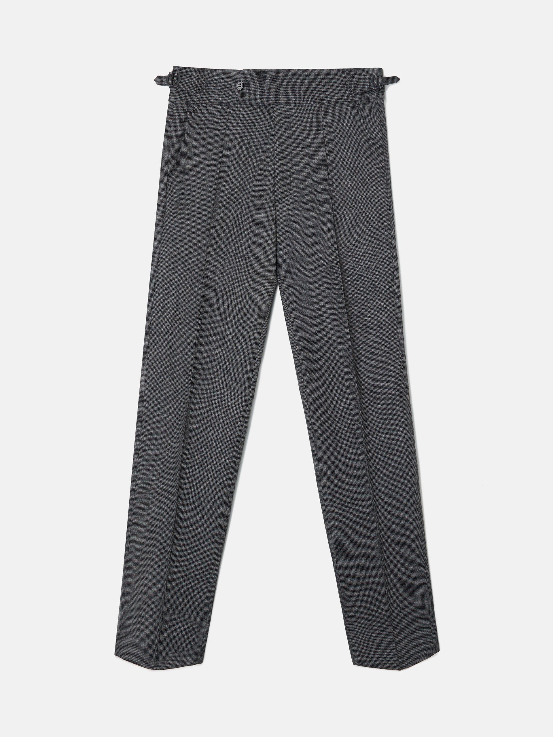 Pantalon traje pata de gallo gris