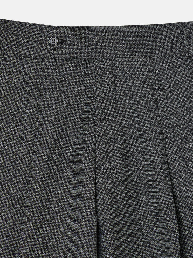 Pantalon de costume pied-de-poule gris