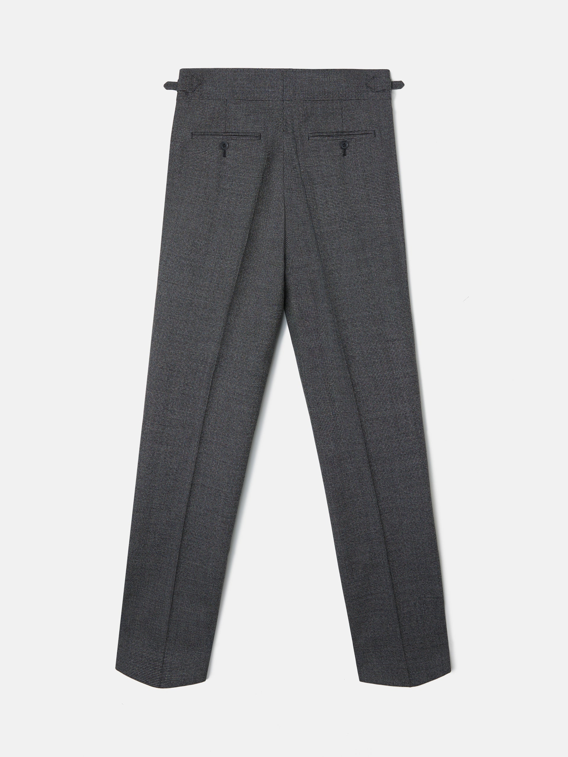 Pantalon traje pata de gallo gris